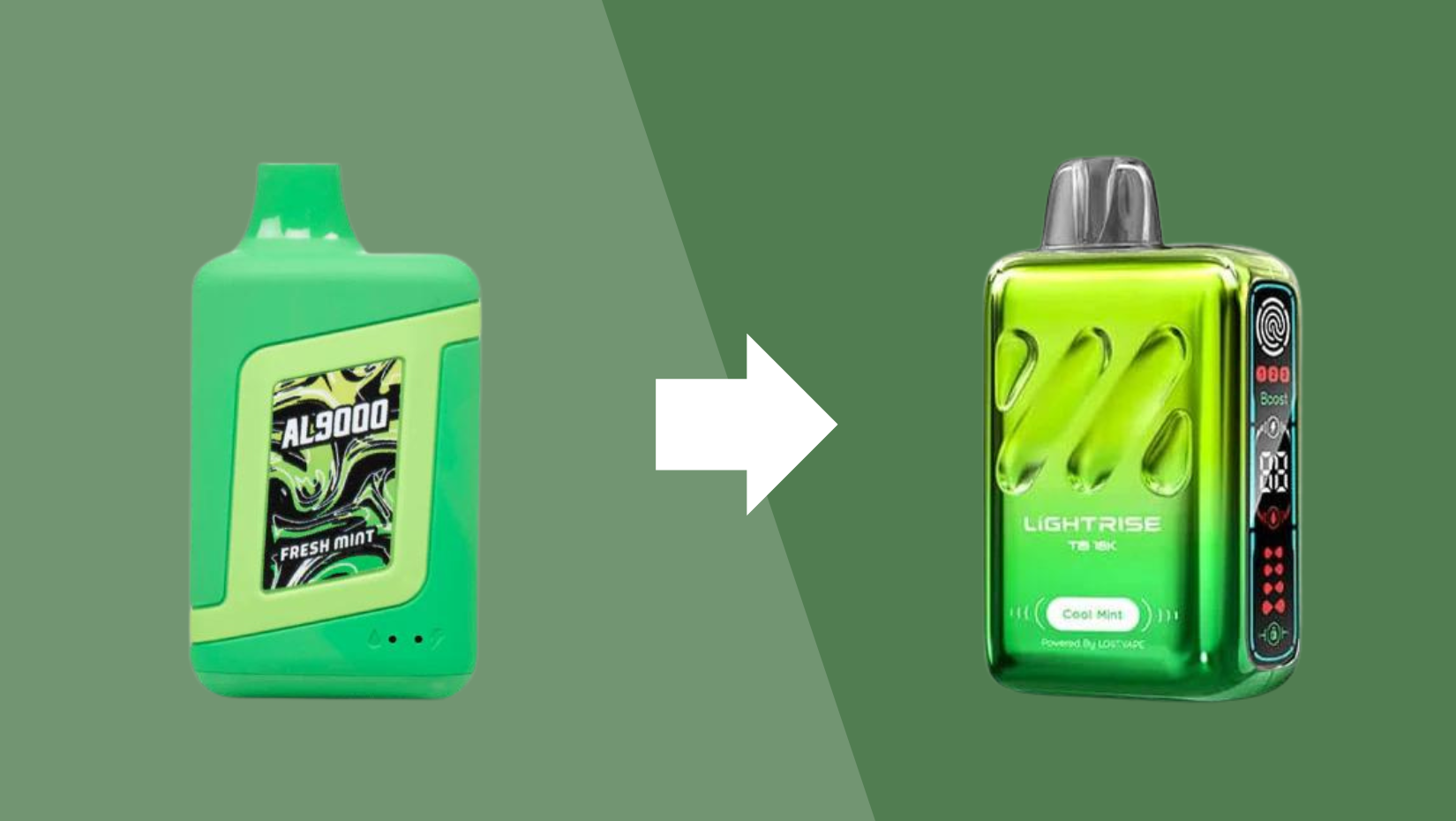 Fresh Mint SMOK AL9000 NOVO BAR Replacement LIGHTRISE TB 18K Disposable Vape