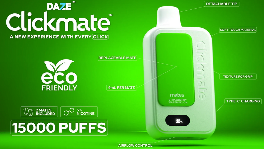 IS THE CLICKMATE BY 7 DAZE THE FIRST ECO-FRIENDLY VAPE?