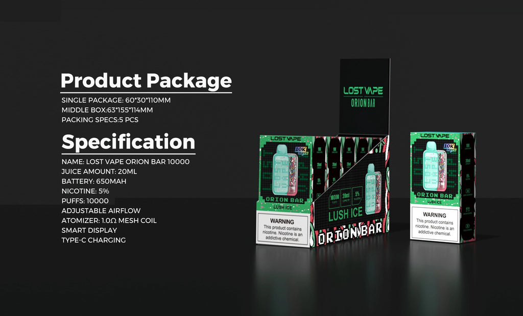Specifications Lost Vape Orion Bar 10000 Disposable Vape