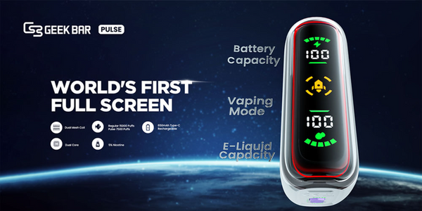 Geek Bar Pulse Disposable Vape Screen Technology
