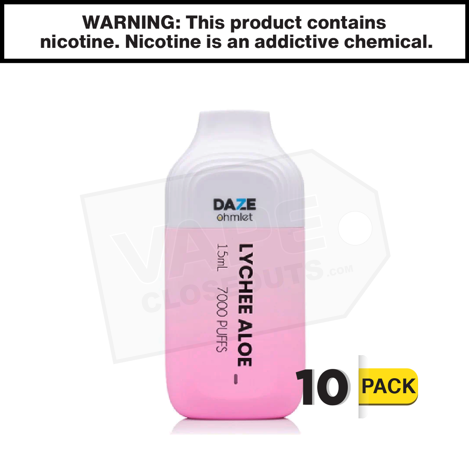 7 Daze Ohmlet | Lychee Aloe |  7000 Puff Disposable Vape — image 2
