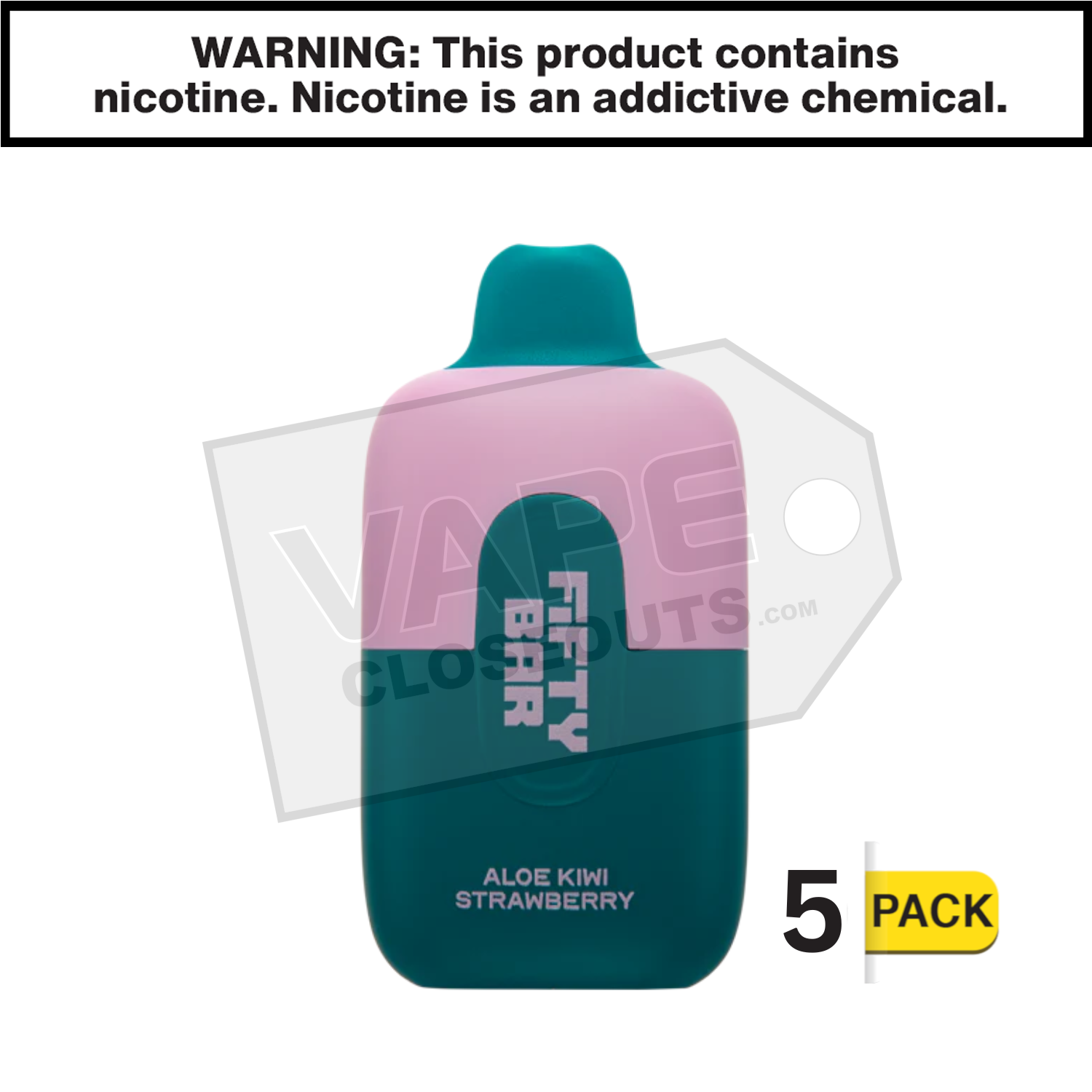 Aloe Kiwi Strawberry Fifty Bar Beard Vape