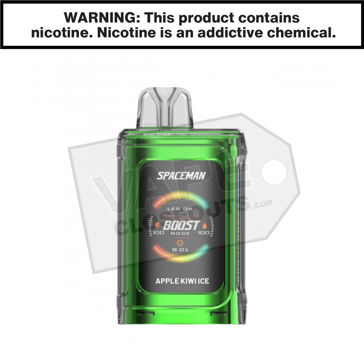 Apple Kiwi Ice Spaceman Prism 20k Disposable Vape