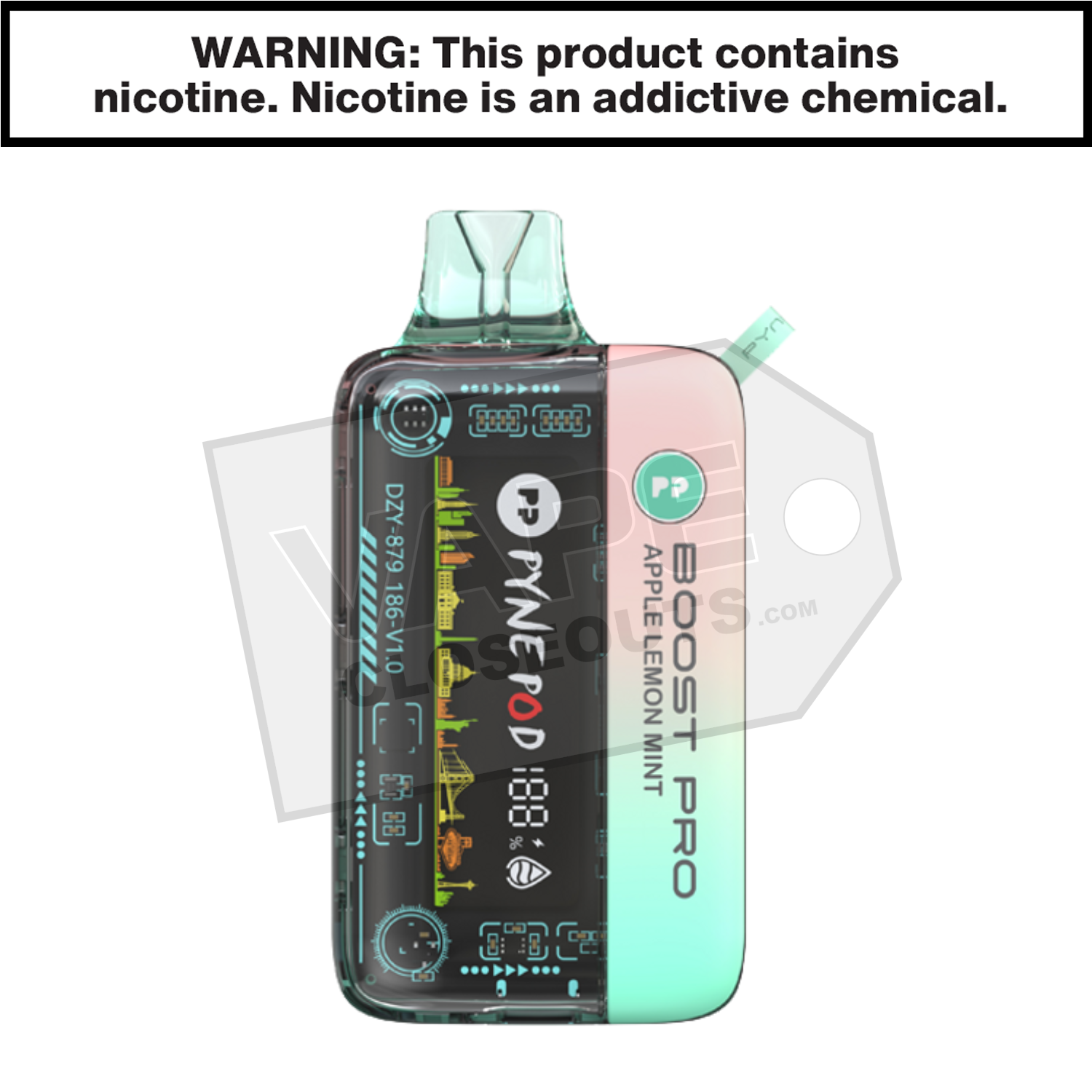 Apple Lemon Mint Pyne Pod Boost Pro 20K Disposable Vape