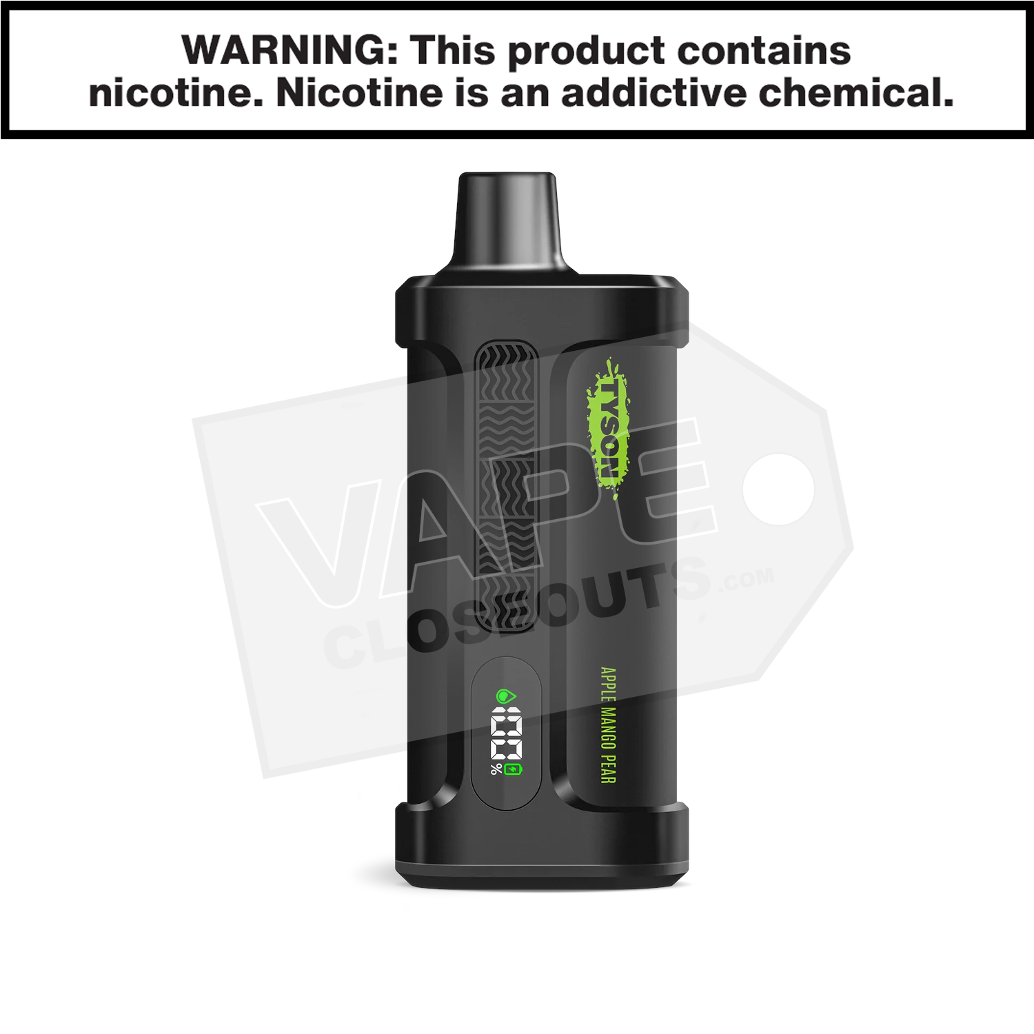 Apple Mango Pear Tyson 2.0 Iron Mike 15,000 Puff Disposable Vape