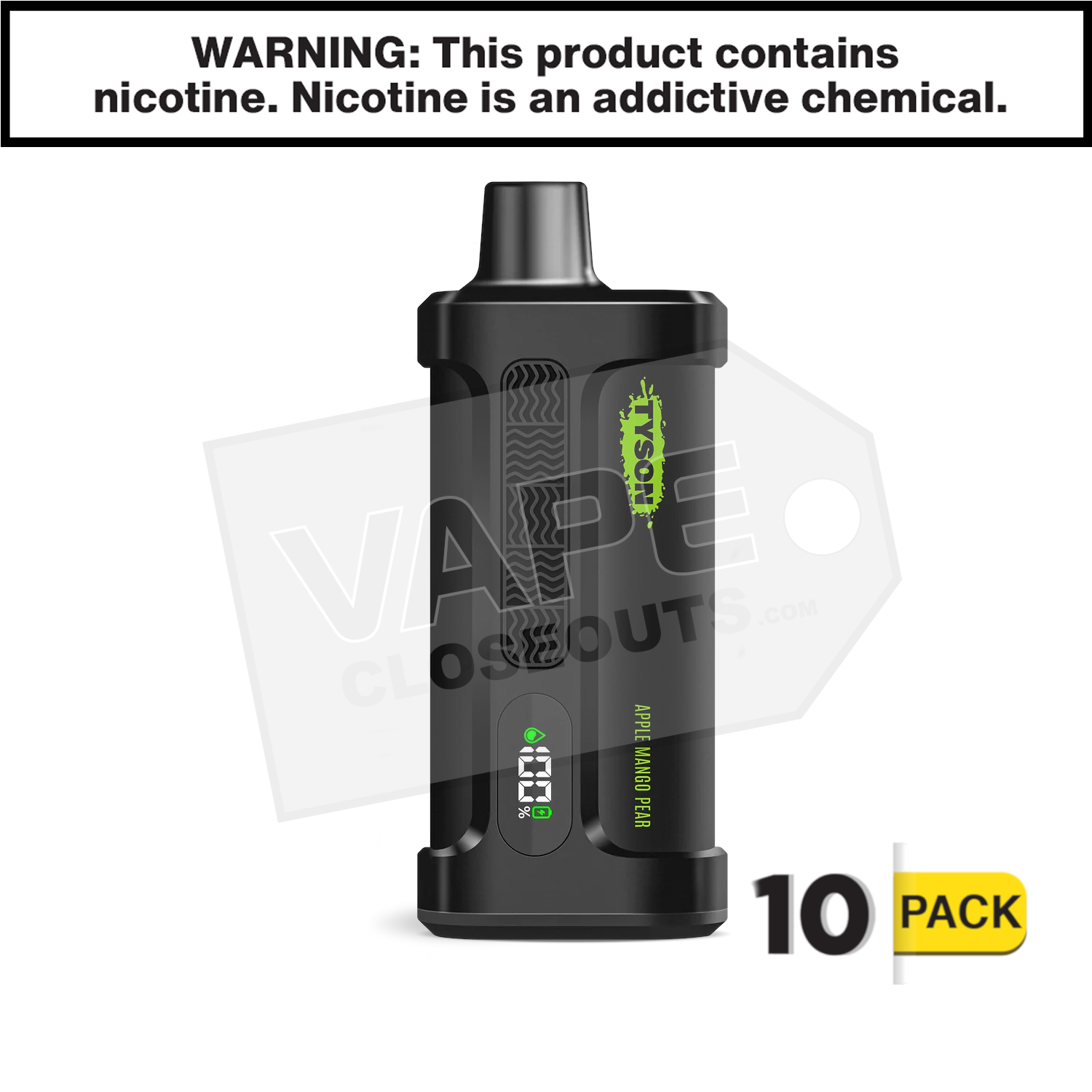 Apple Mango Pear Tyson 2.0 Iron Mike 15,000 Puff Disposable Vape — image 2