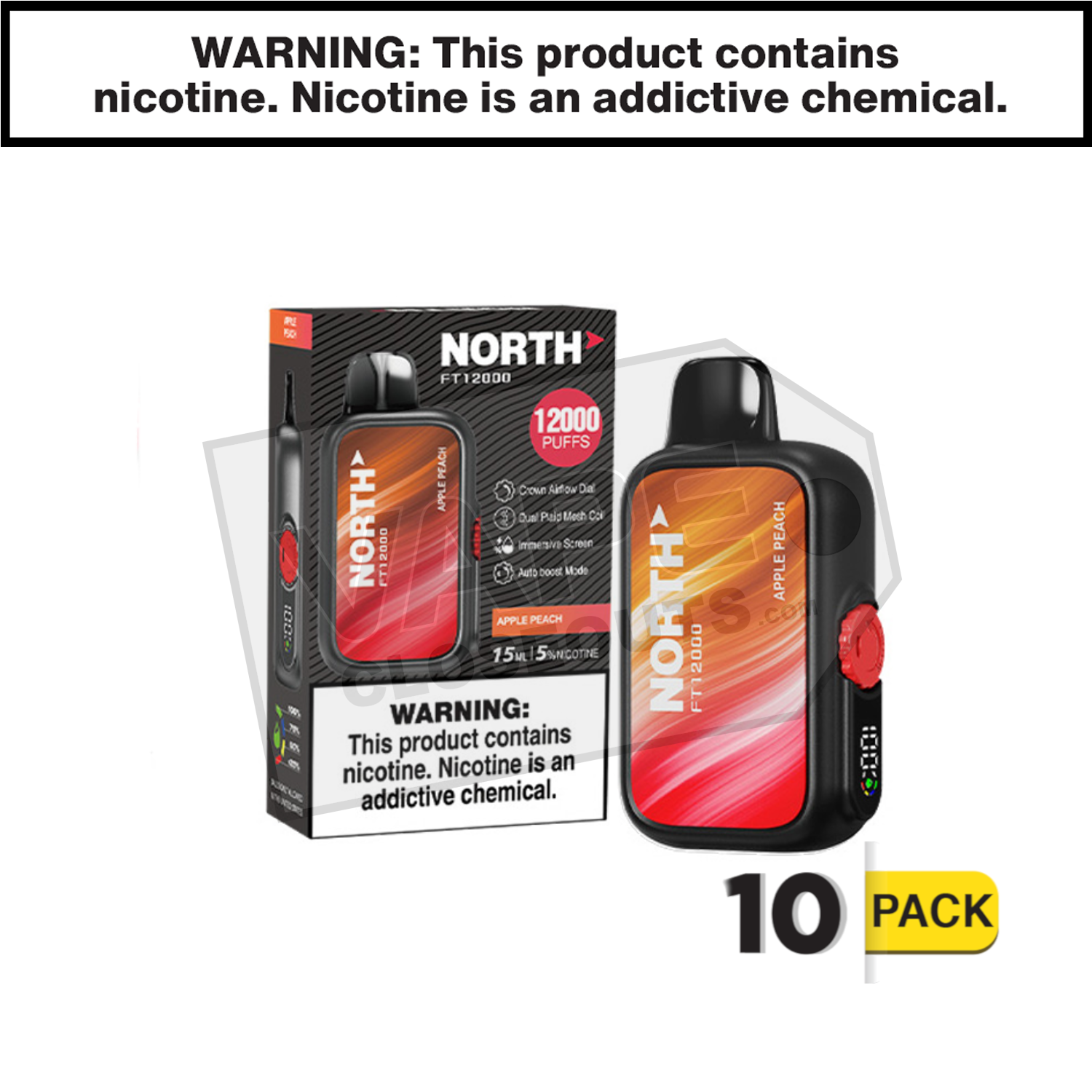 Apple Peach North FT12000 Disposable Vape — image 2