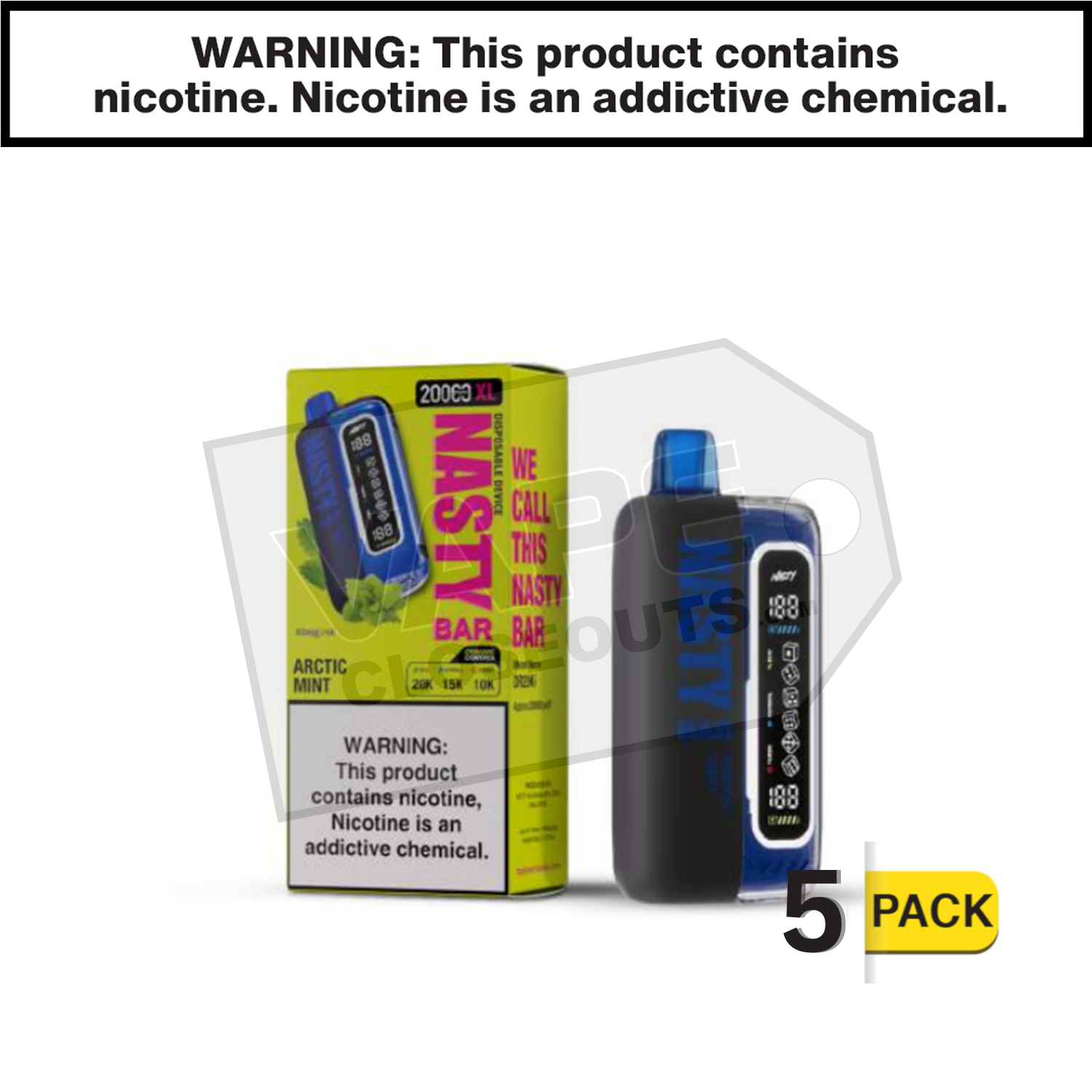 Arctic Mint Nasty Bar XL 20K Disposable Vape