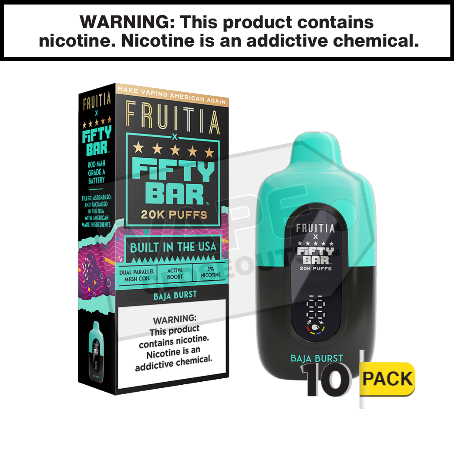 Baja Burst Fifty Bar Fruitia 20K Disposable Vape — image 2