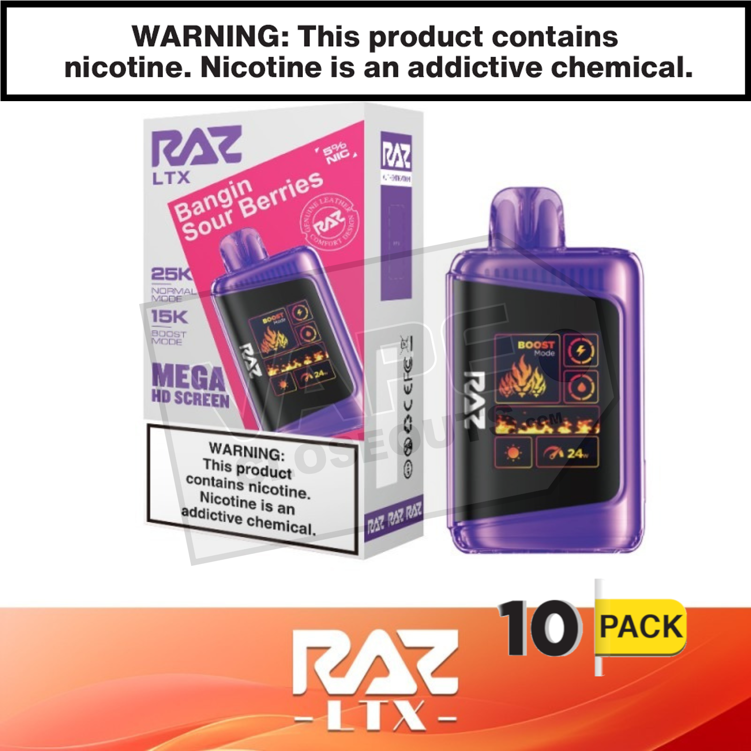 Bangin Sour Berries RAZ LTX 25K Disposable Vape — image 2