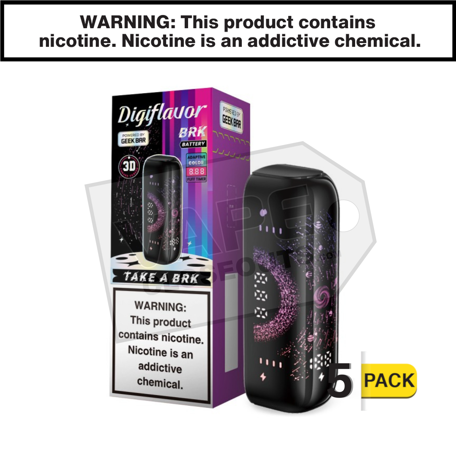 Black - Geek Bar DigiFlavor BRK Battery — image 2