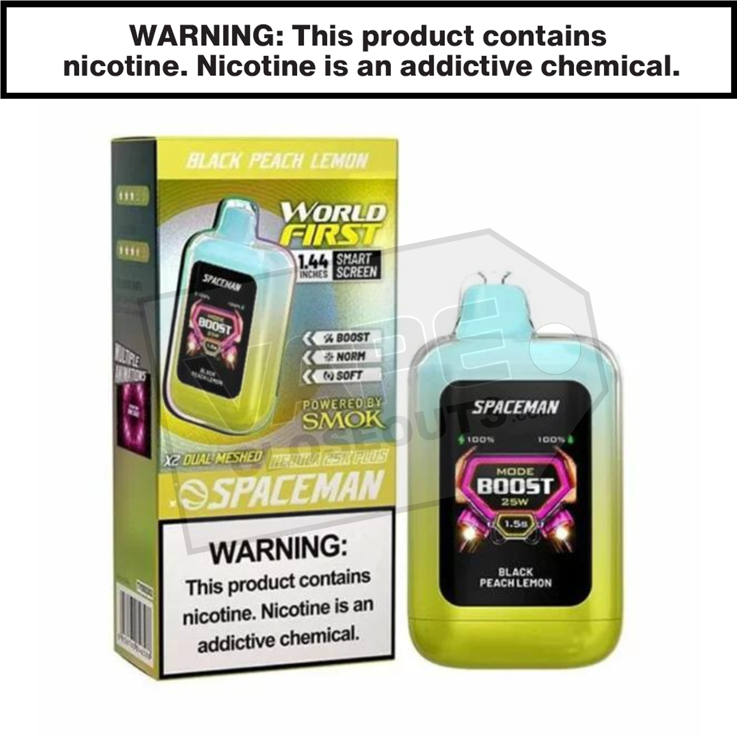 Black Peach Lemon Spaceman Nebula 25K Plus Disposable Vape
