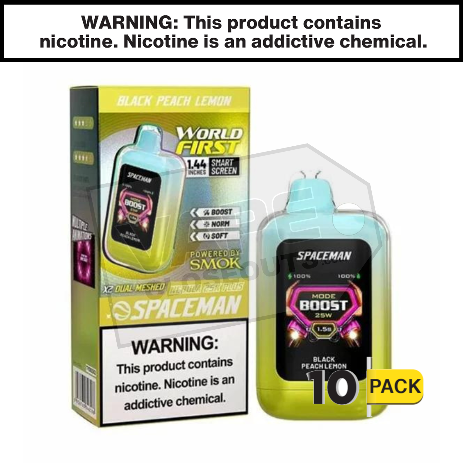 Black Peach Lemon Spaceman Nebula 25K Plus Disposable Vape — image 2
