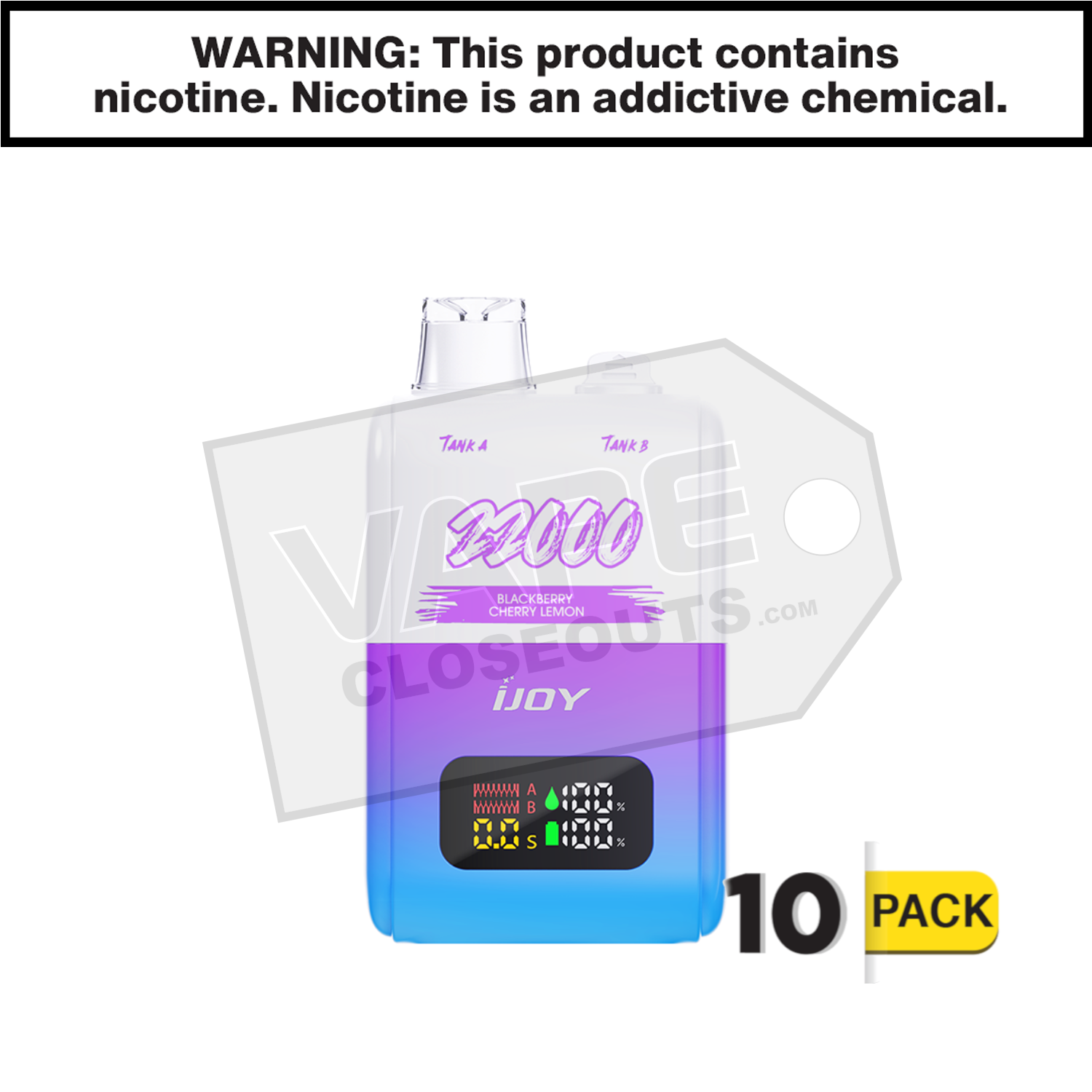 Blackberry Cherry Lemon iJoy SD22000 Disposable Vape — image 2
