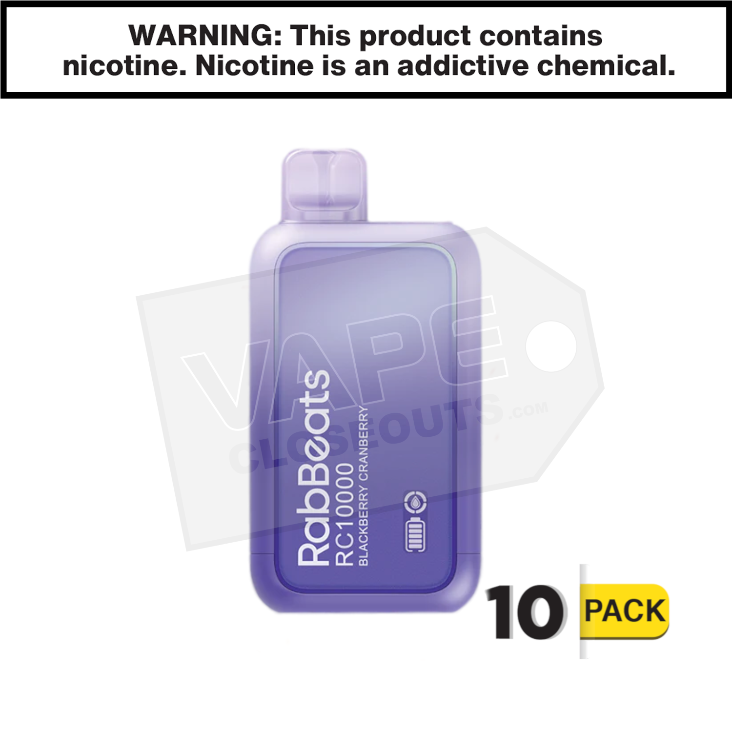 Blackberry Cranberry RabBeats RC10000 Vape — image 2