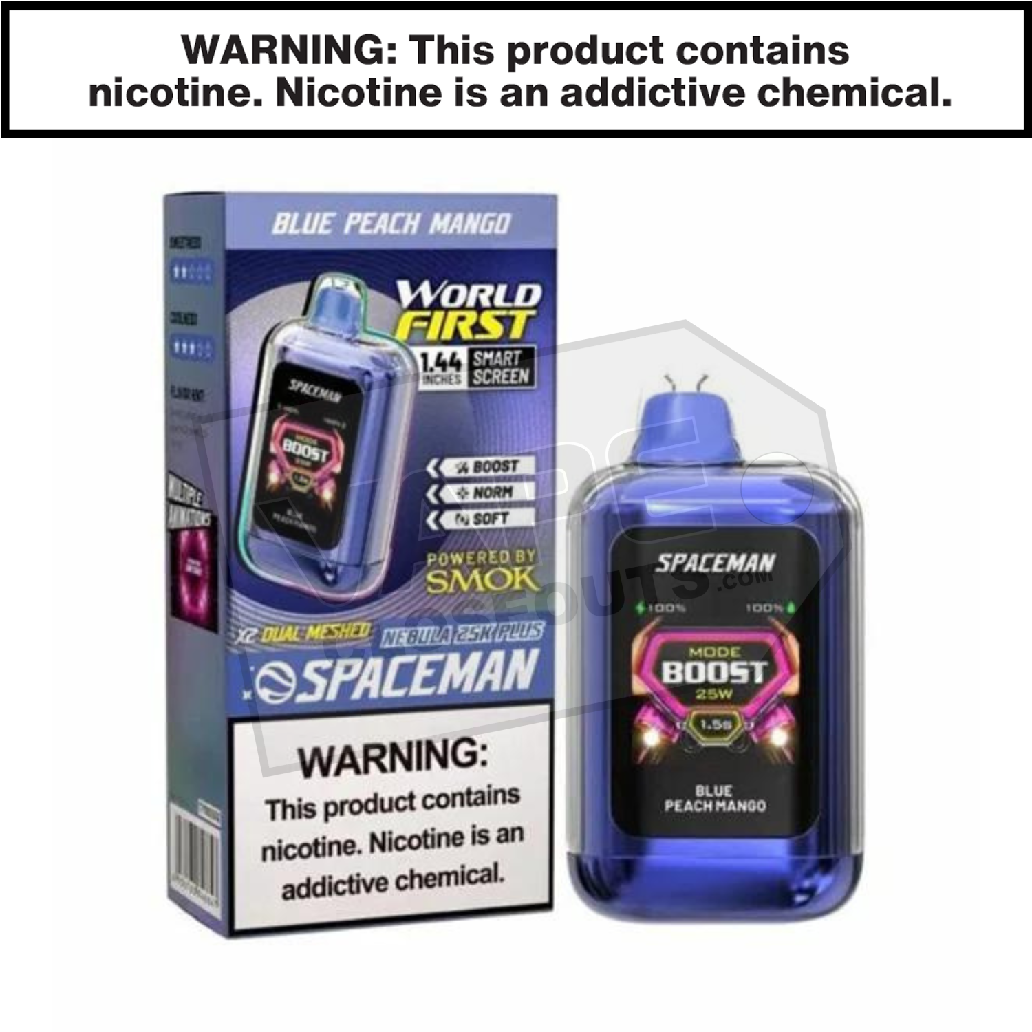 Blue Peach Mango Spaceman Nebula 25K Plus Disposable Vape