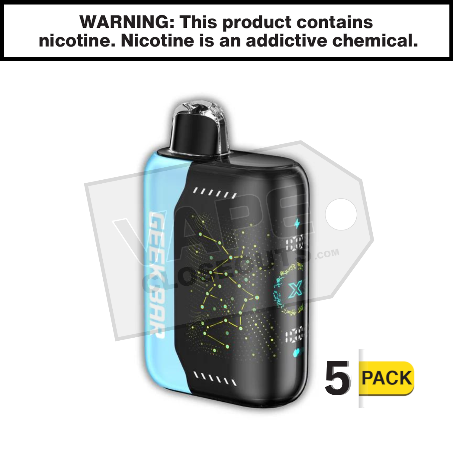 Blue Razz Ice Geek Bar Pulse X 25K Disposable Vape