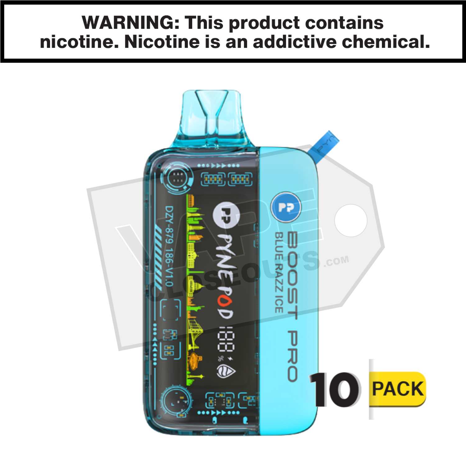 Blue Razz Ice Pyne Pod Boost Pro 20K Disposable Vape — image 2