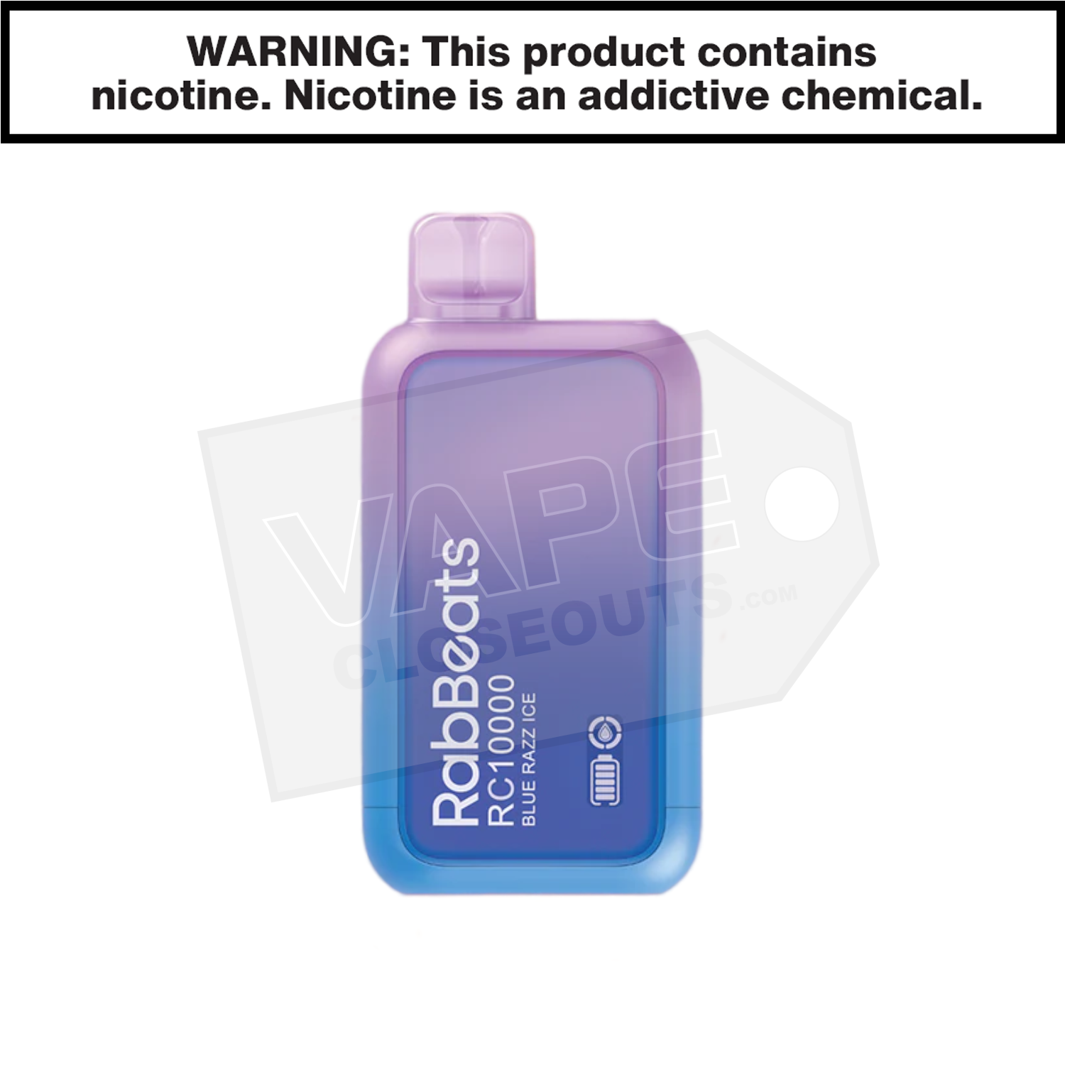 Blue Razz Ice RabBeats RC10000 Vape