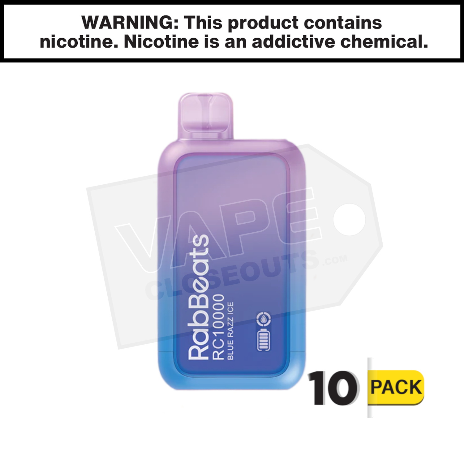 Blue Razz Ice RabBeats RC10000 Vape — image 2