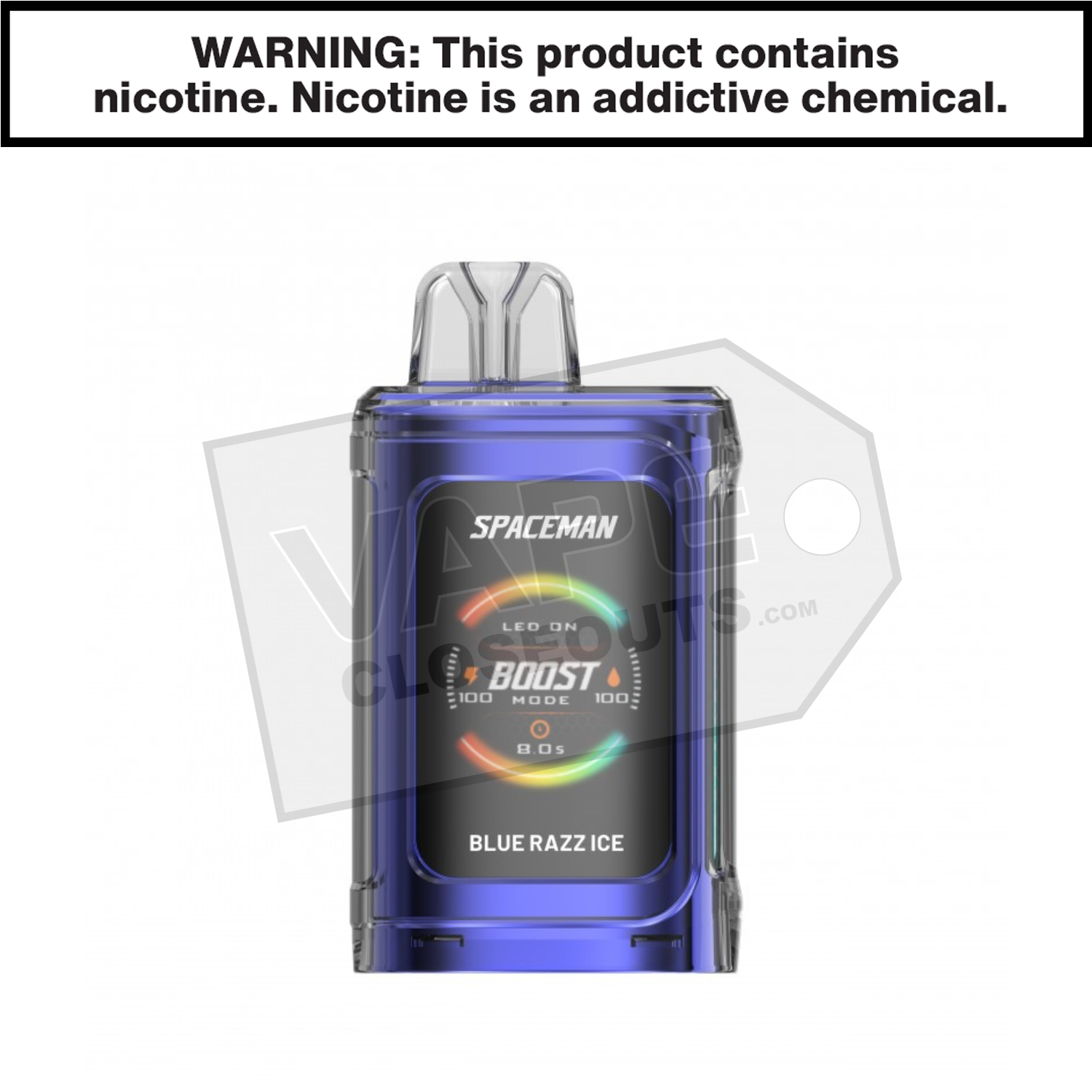 Blue Razz Ice Spaceman Prism 20k Disposable Vape
