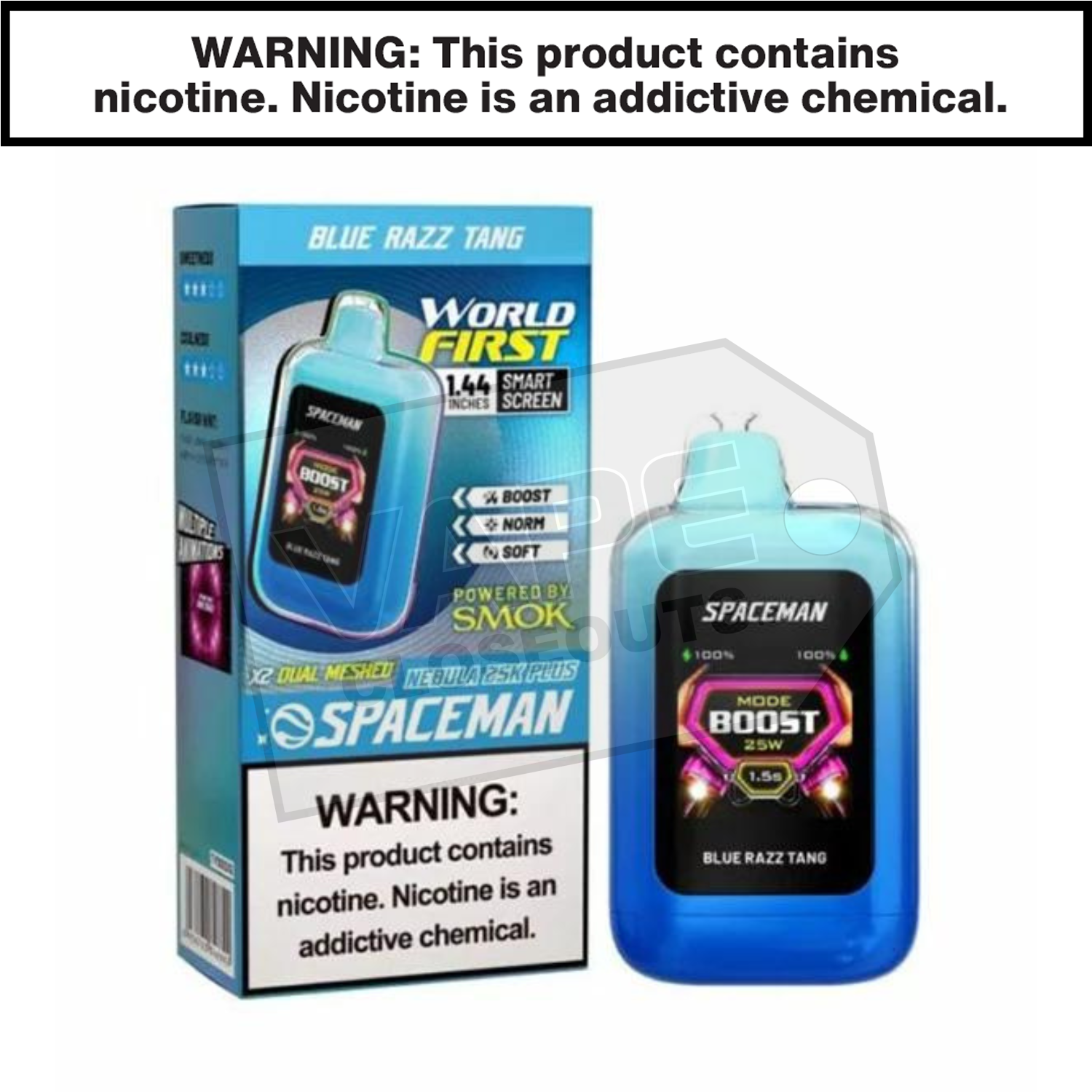 Blue Razz Tang Spaceman Nebula 25K Plus Disposable Vape