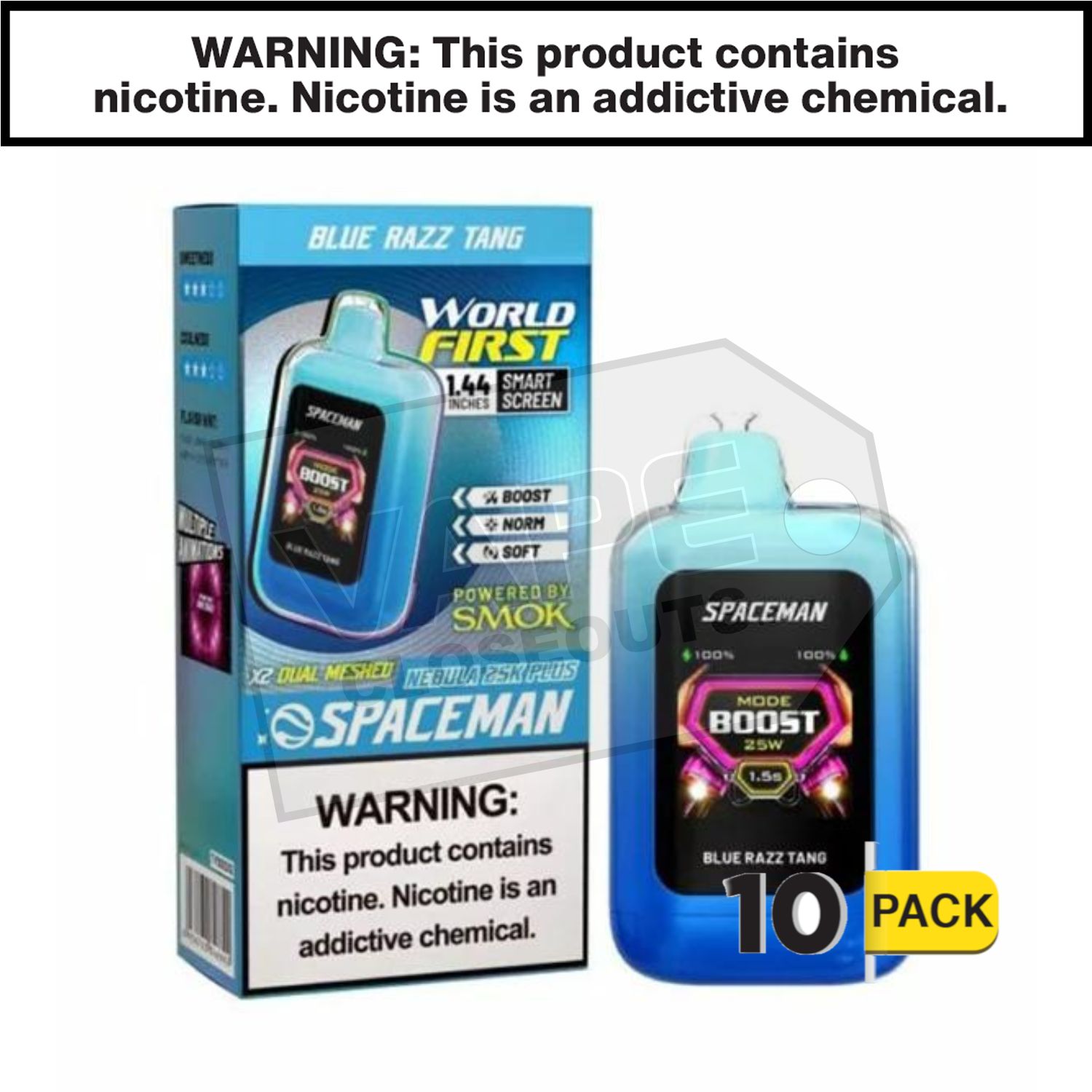 Blue Razz Tang Spaceman Nebula 25K Plus Disposable Vape — image 2