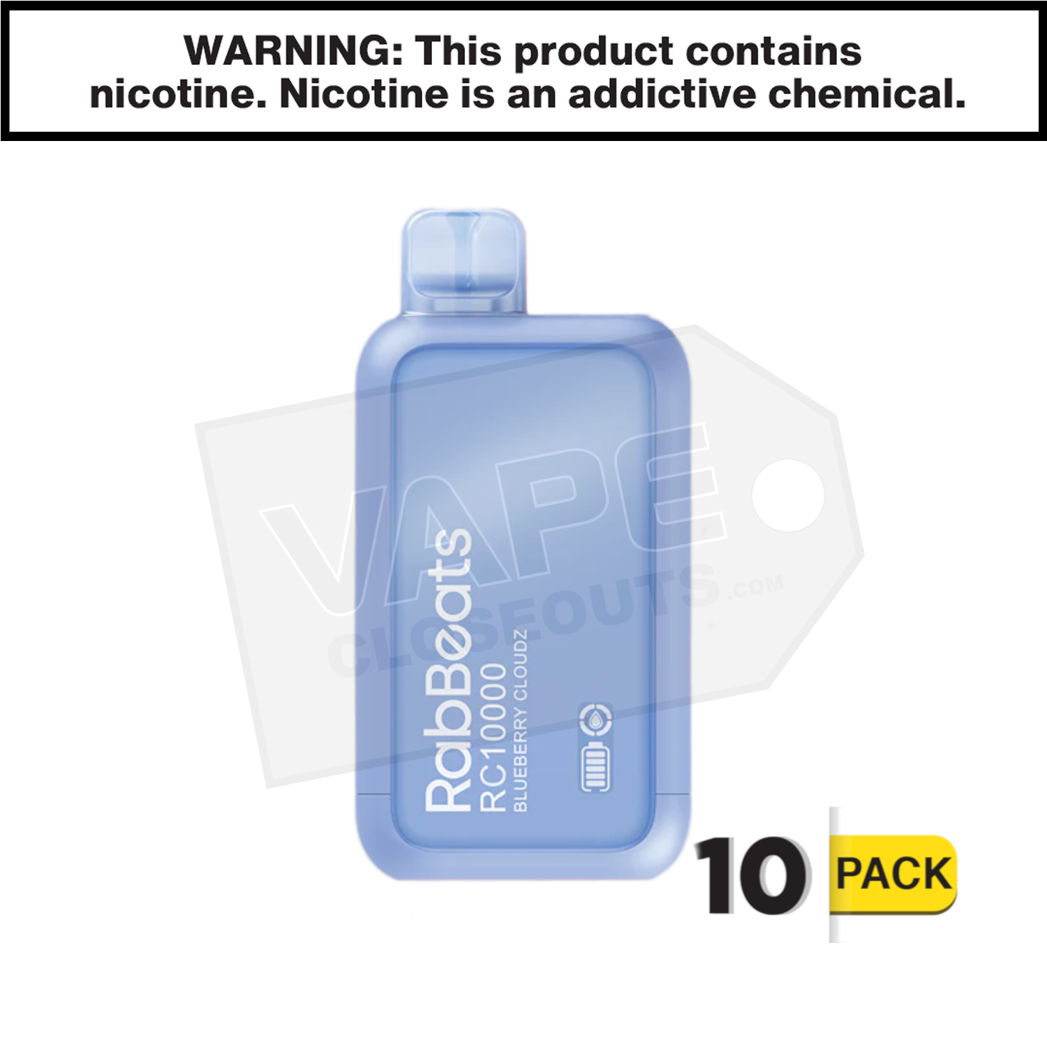 Blueberry Cloudz RabBeats RC10000 Vape — image 2