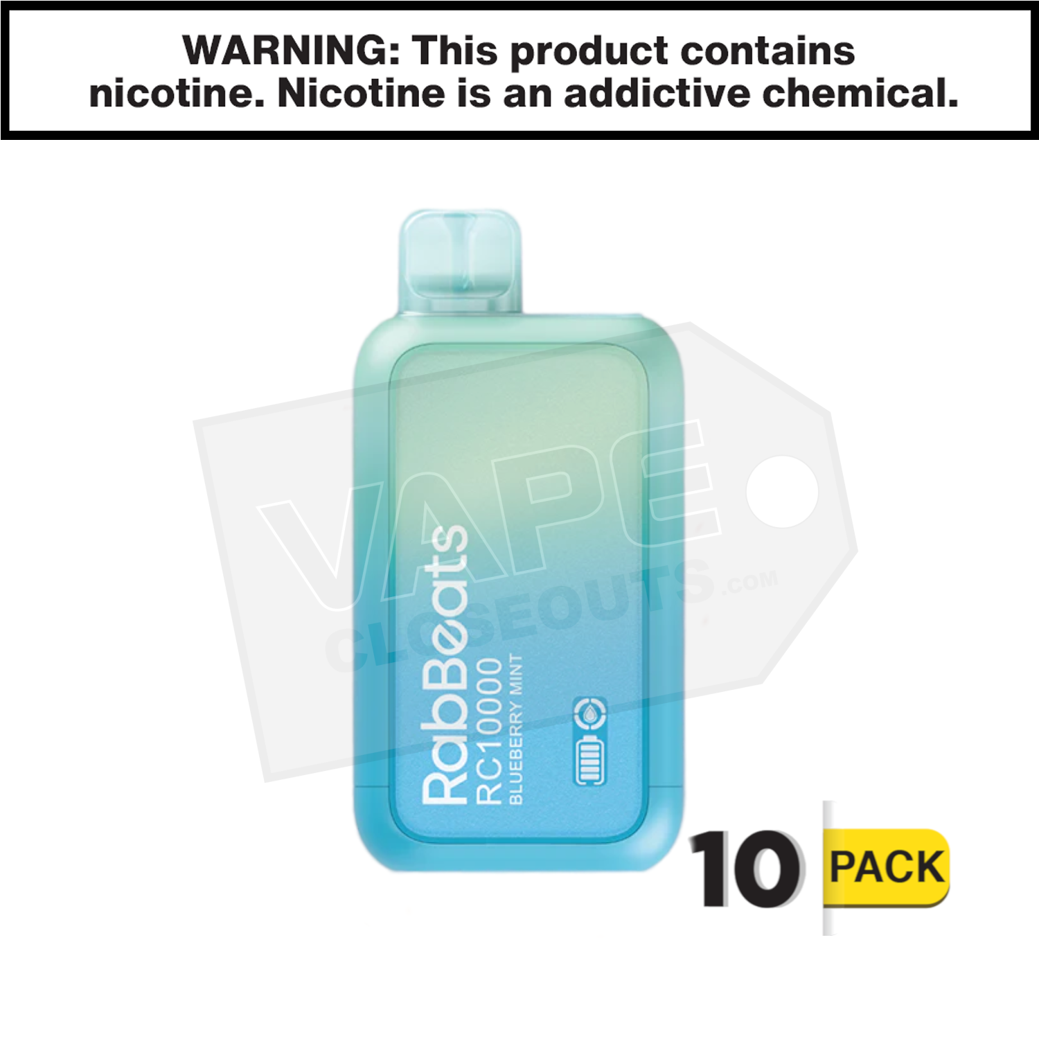 Blueberry Mint RabBeats RC10000 Vape — image 2