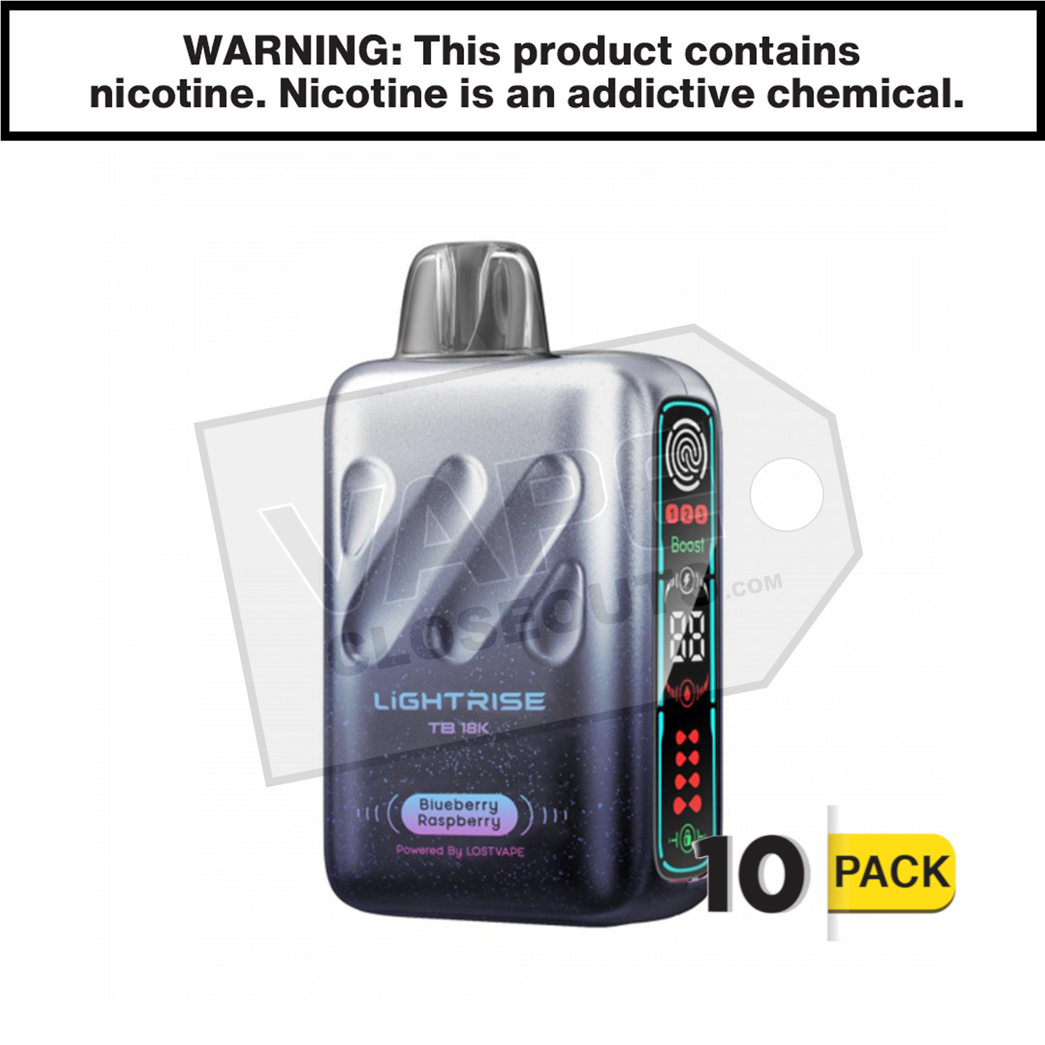Blueberry Raspberry Lightrise TB 18K Vape — image 2