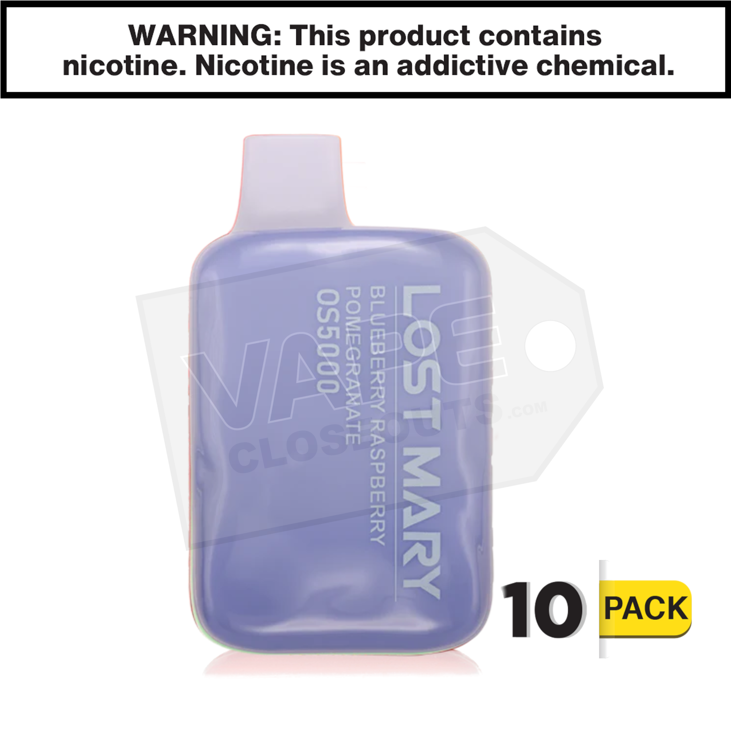 Blueberry Raspberry Pomegranate Lost Mary OS5000 Disposable Vape — image 2