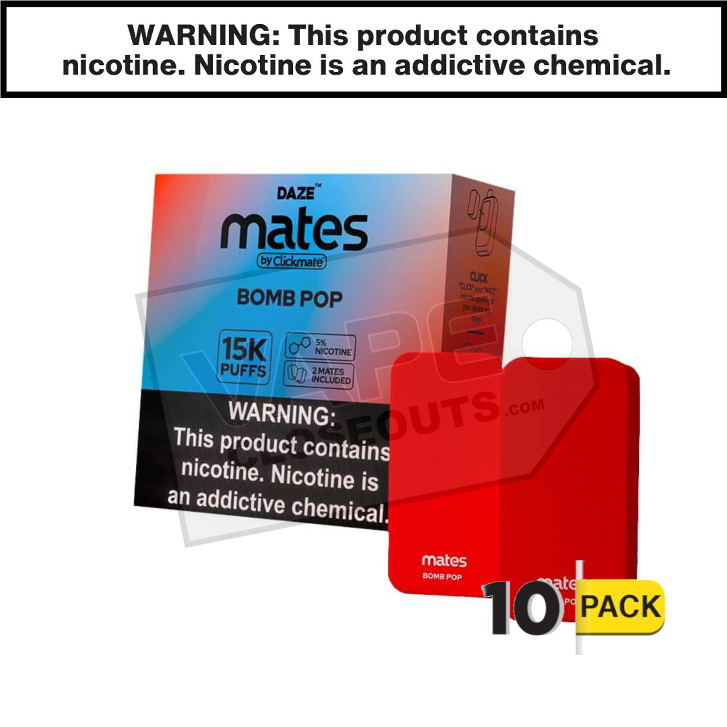 Mates Bomb Pop Clickmate Pods 15K (2pk) — image 2