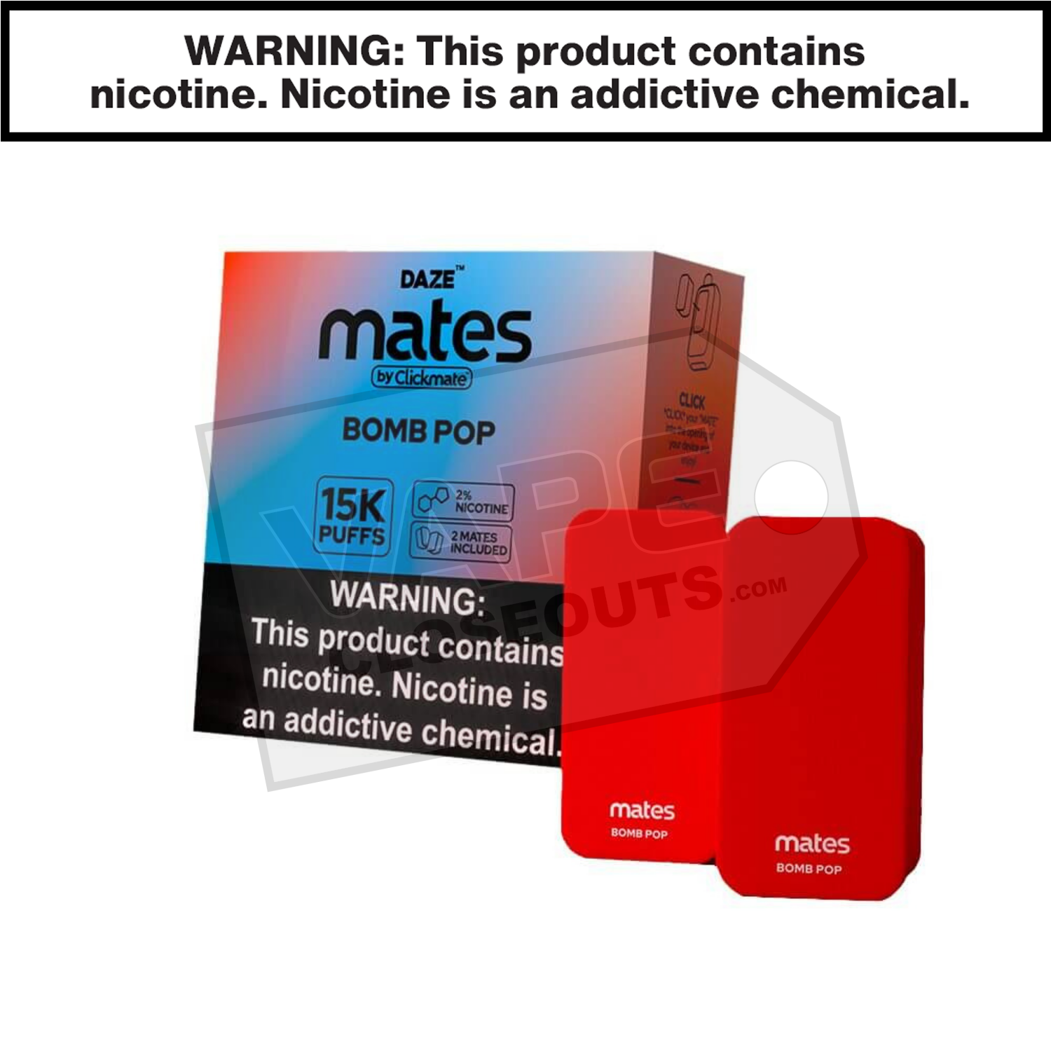 Mates Bomb Pop Clickmate Pods 15K (2pk) — image 3