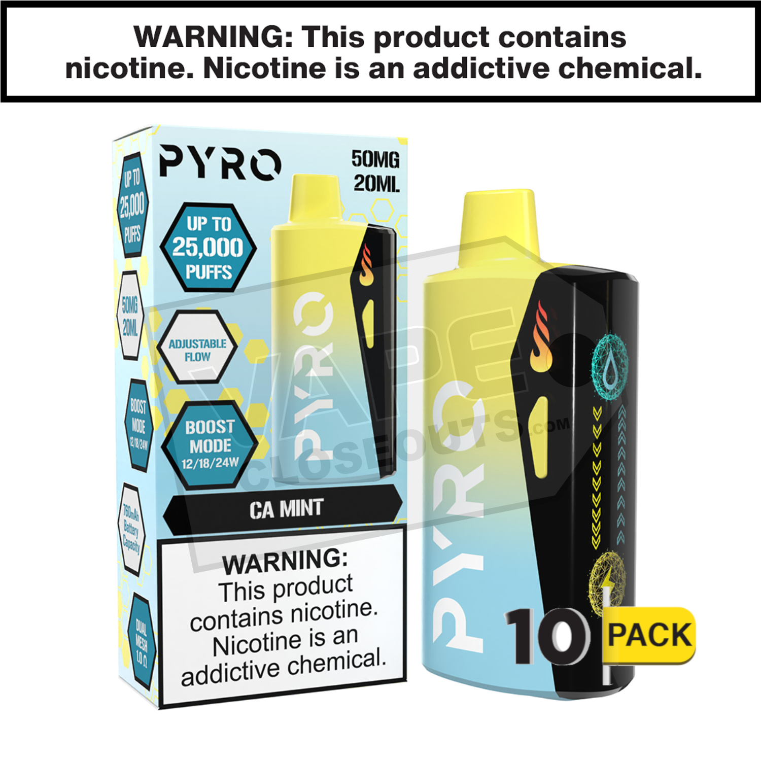 CA Mint Pyro Boost 25K Disposable Vape — image 2