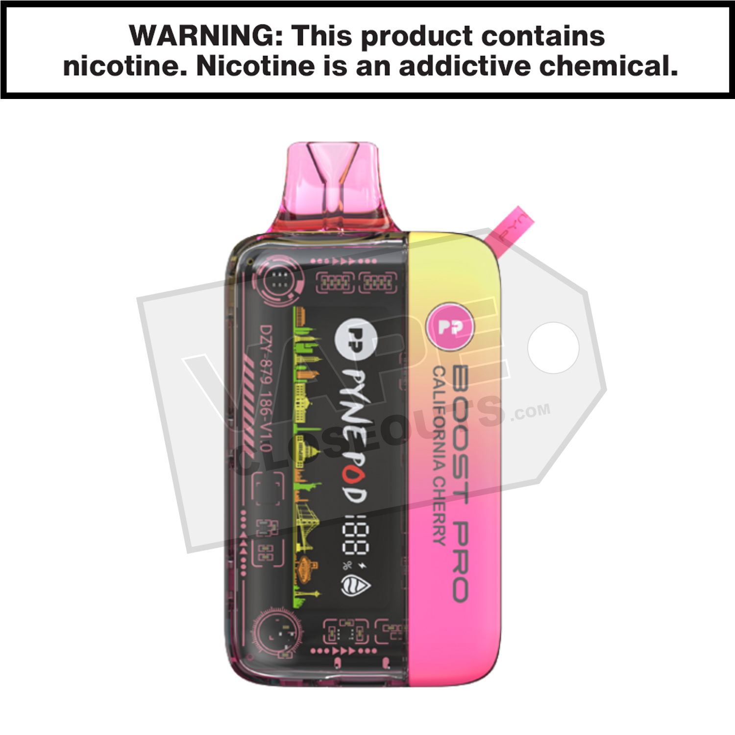 California Cherry Pyne Pod Boost Pro 20K Disposable Vape