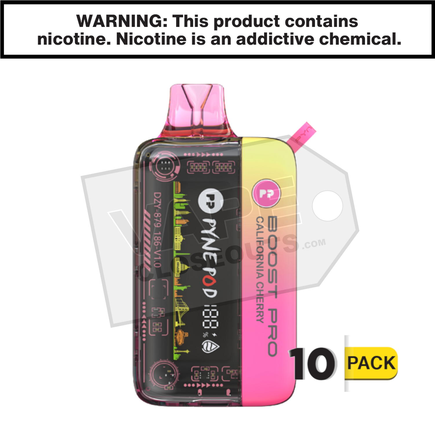 California Cherry Pyne Pod Boost Pro 20K Disposable Vape — image 2