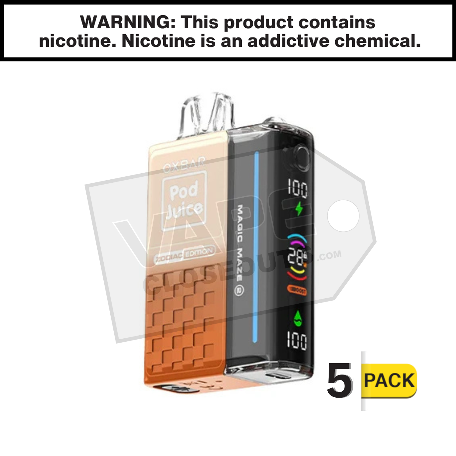 Caramel Latte Oxbar Magic Maze 2 30K Disposable Vape