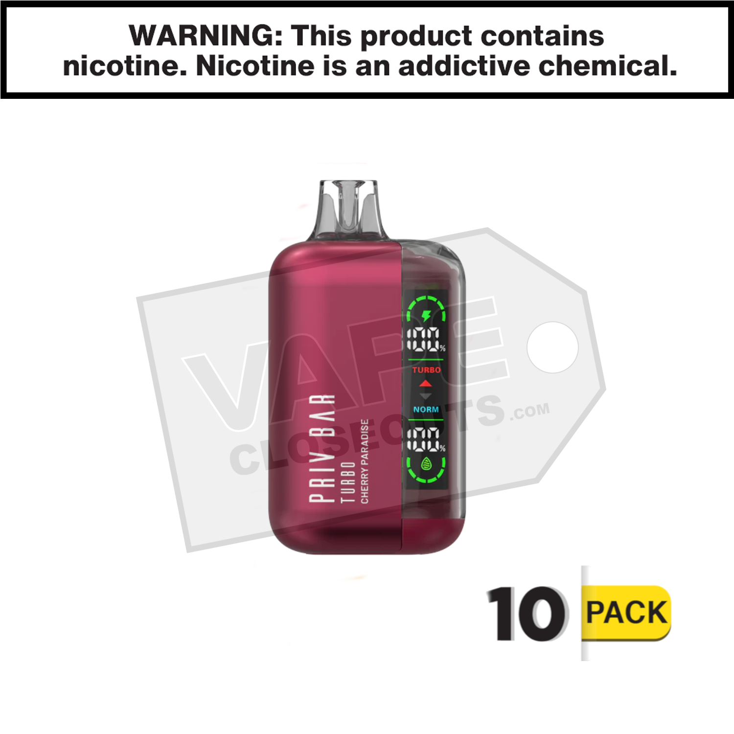 Cherry Paradise Priv Bar Turbo 15K Disposable Vape By SMOK — image 2