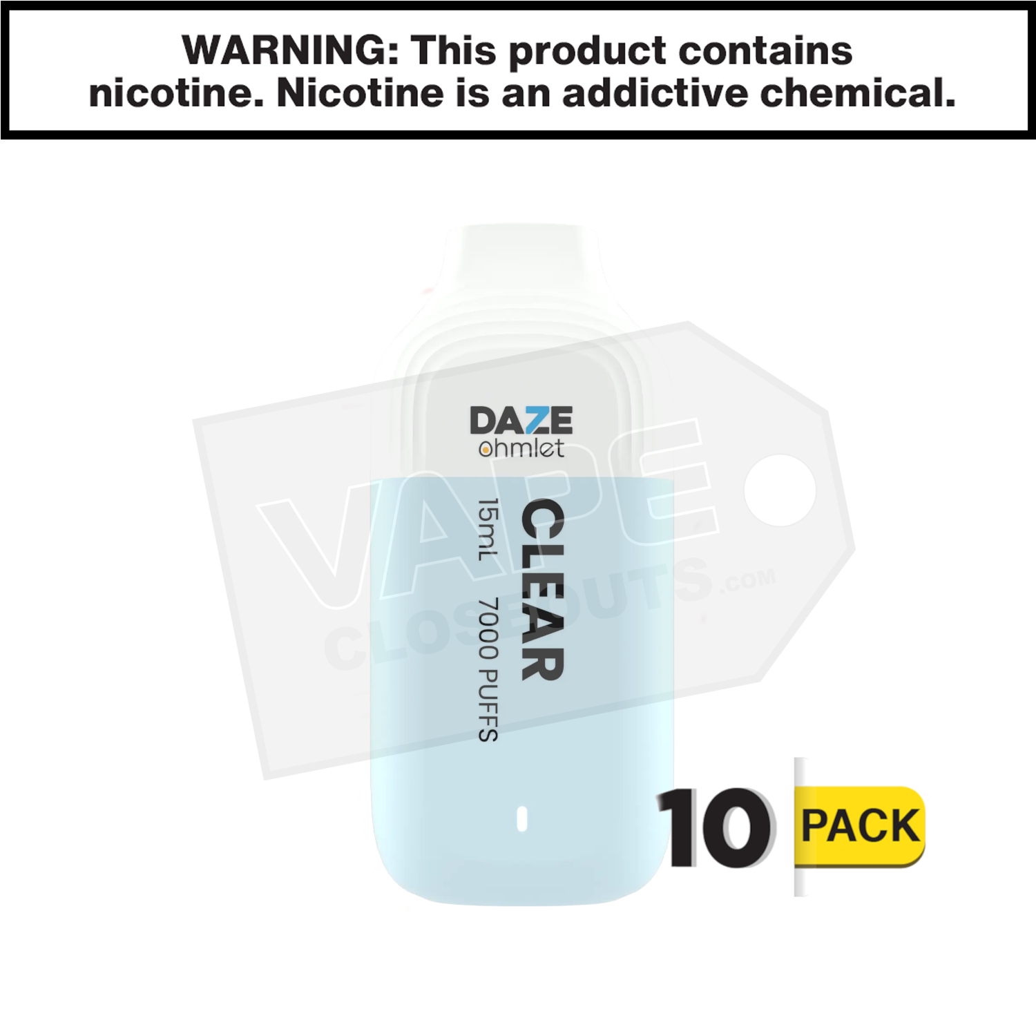 Clear 7 Daze Ohmlet Disposable Vape — image 2