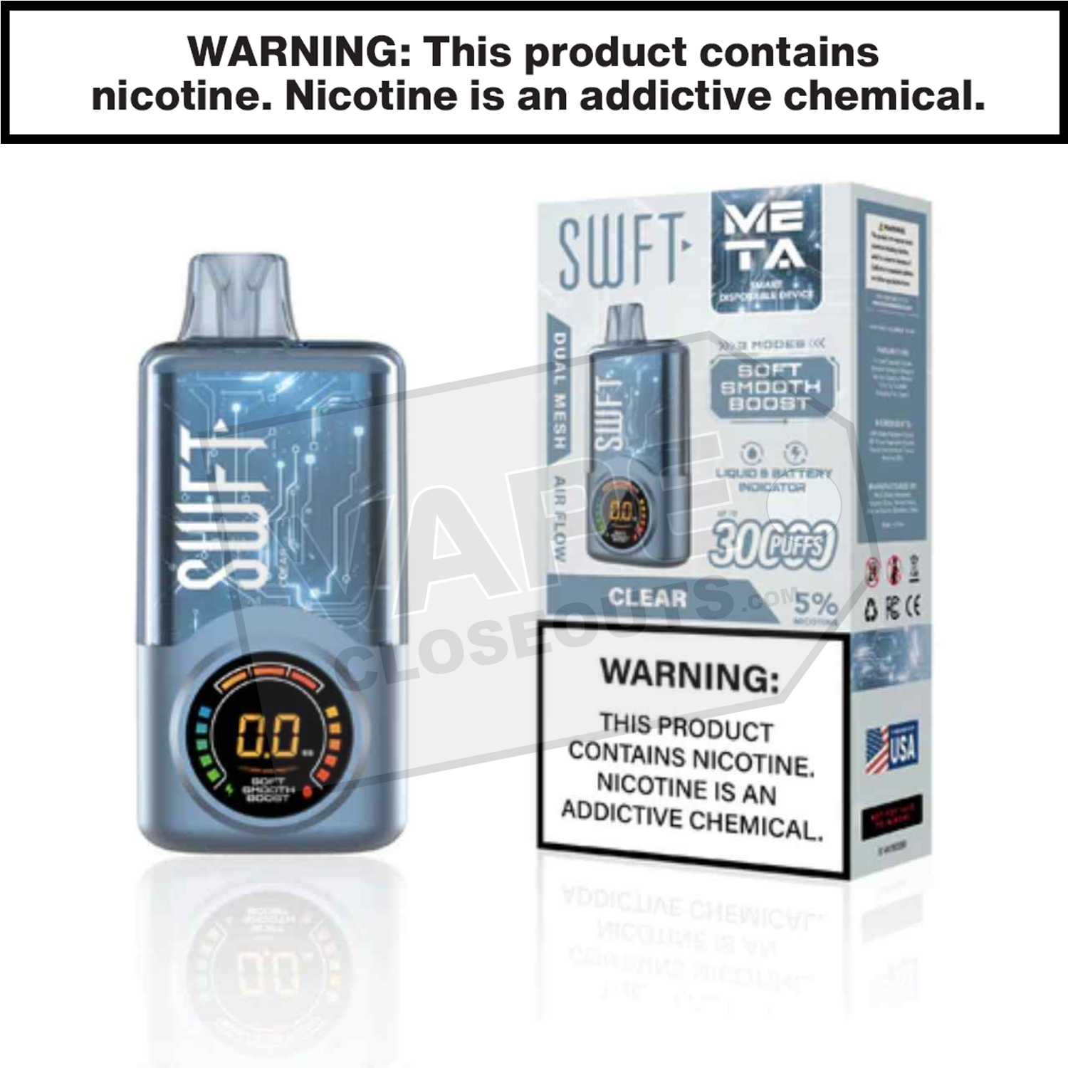 Clear SWFT Meta 30K Disposable Vape