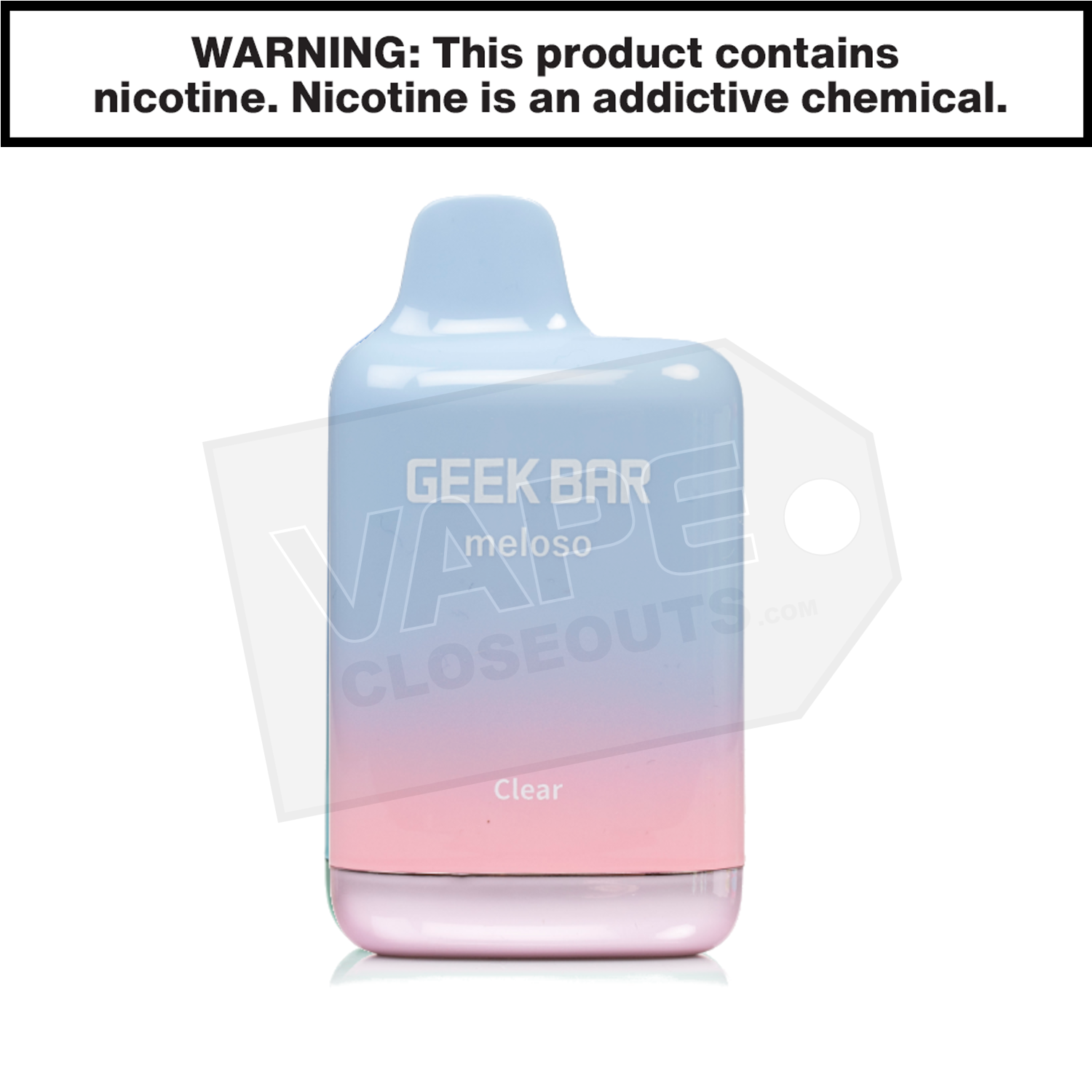 Clear Geek Bar Meloso Max Disposable Vape
