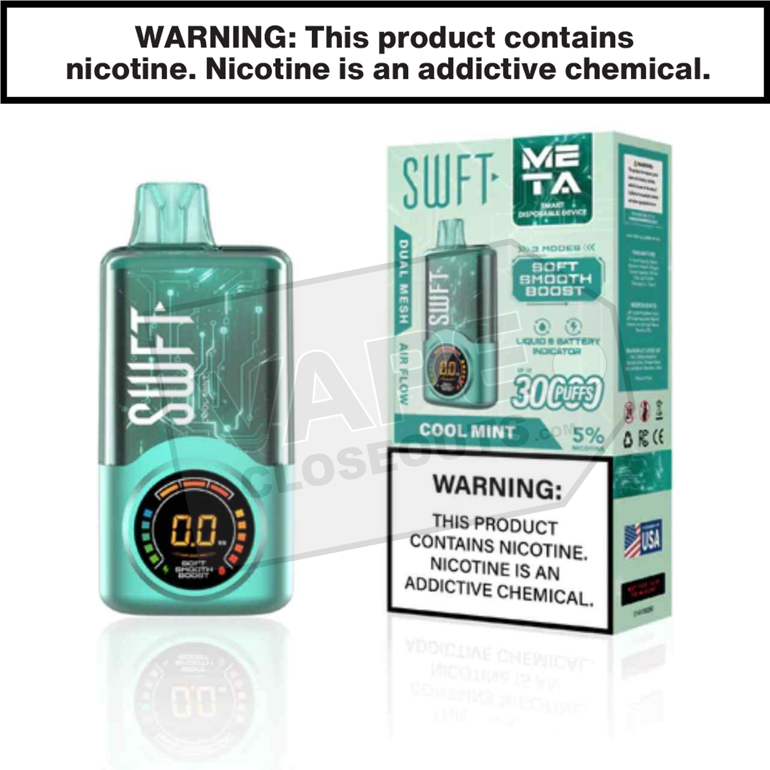 Cool Mint SWFT Meta 30K Disposable Vape