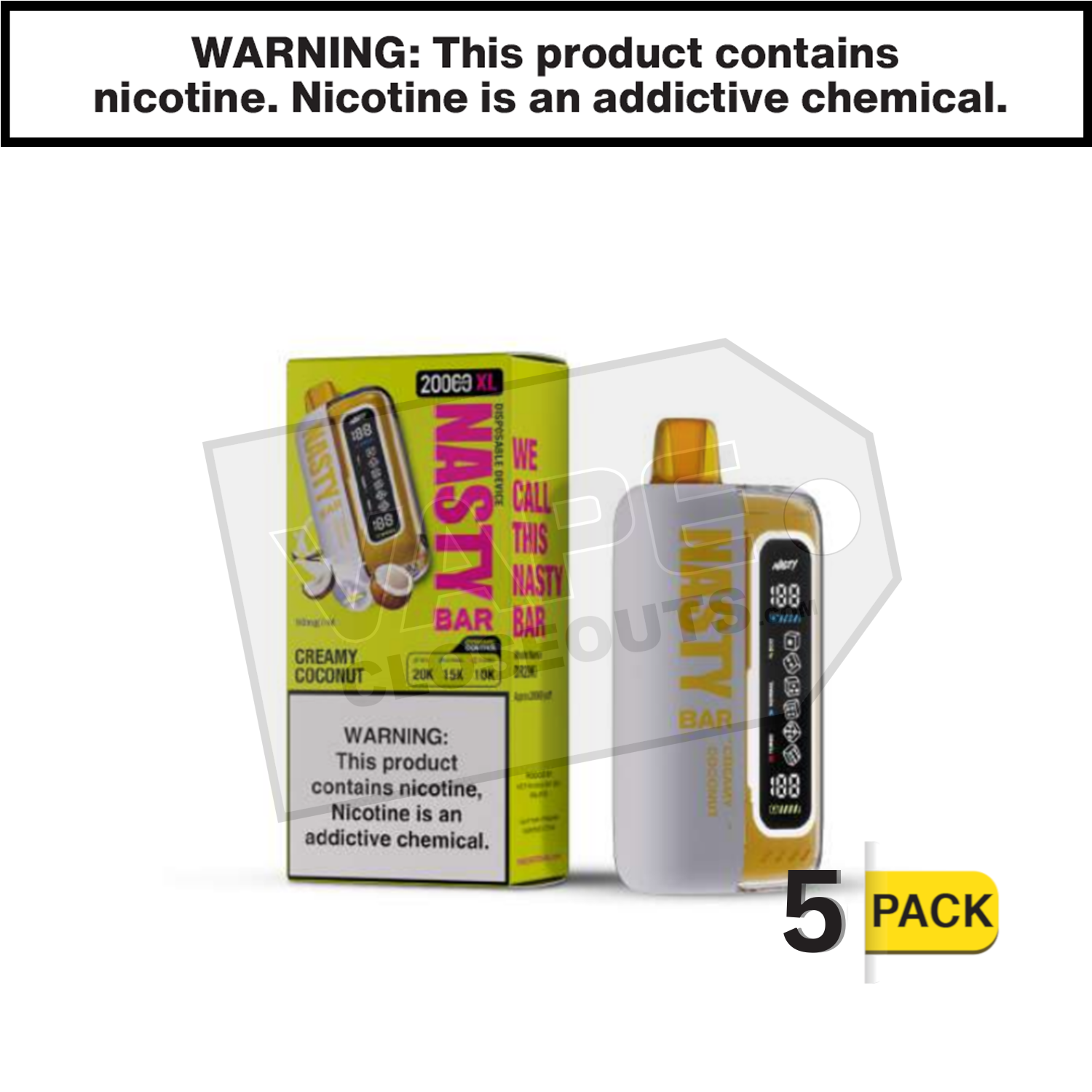Creamy Coconut Nasty Bar XL 20K Disposable Vape