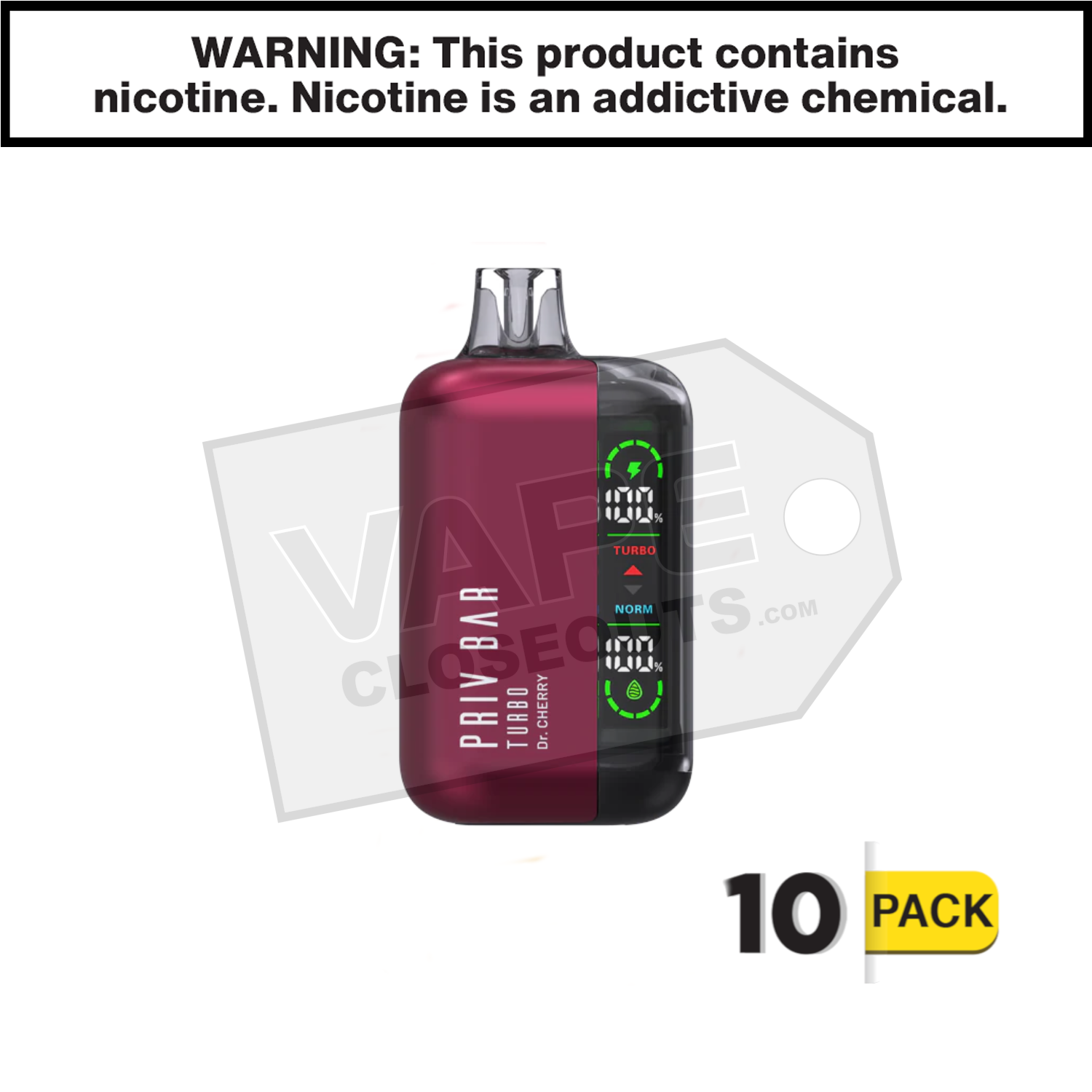 Dr. Cherry Priv Bar Turbo 15K Disposable Vape By SMOK — image 2