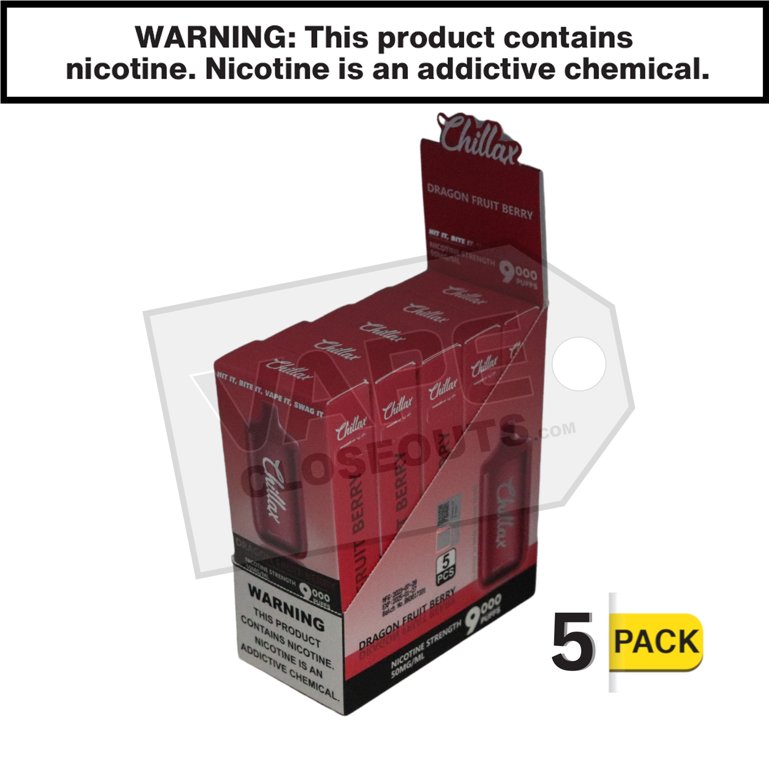 Dragon Fruit Berry Chillax 9000 Disposable Vape