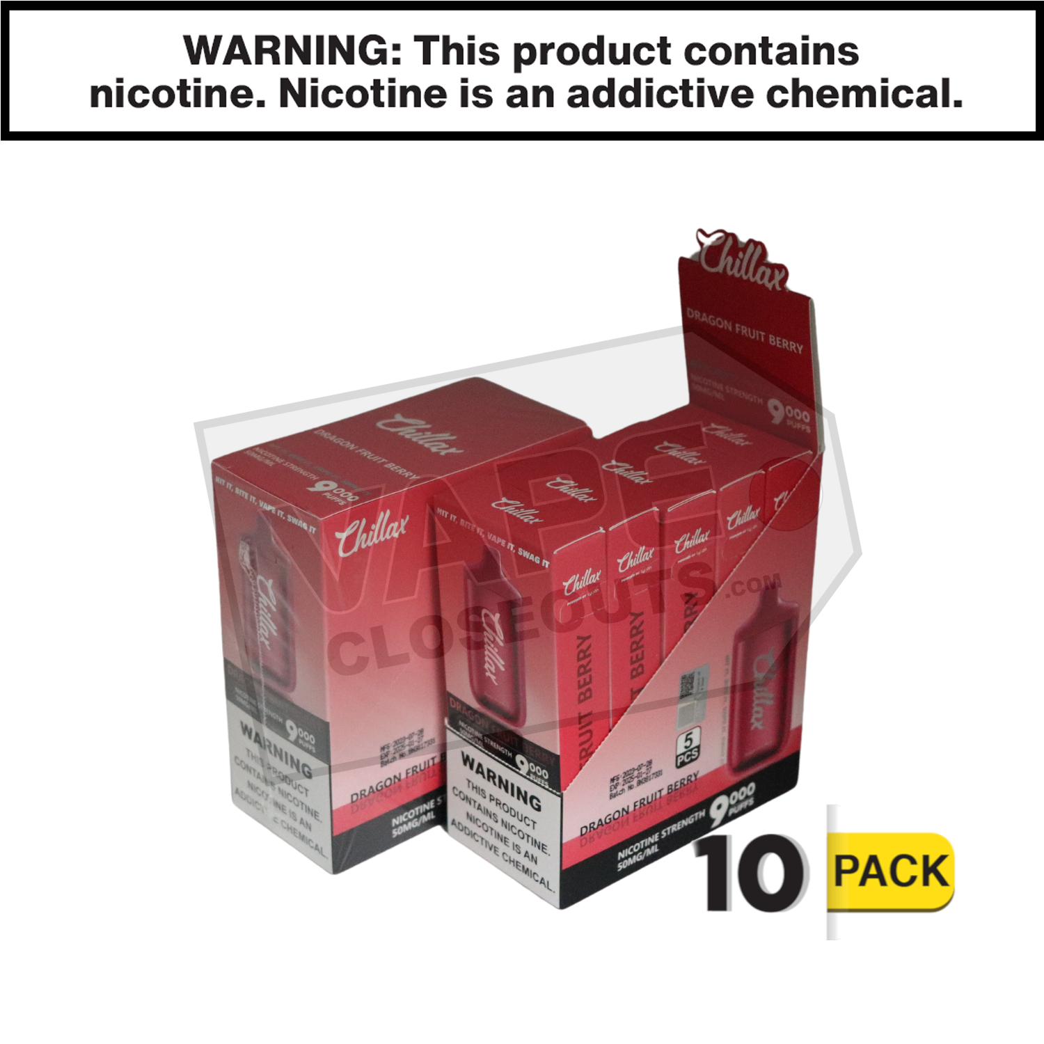 Dragon Fruit Berry Chillax 9000 Disposable Vape — image 2