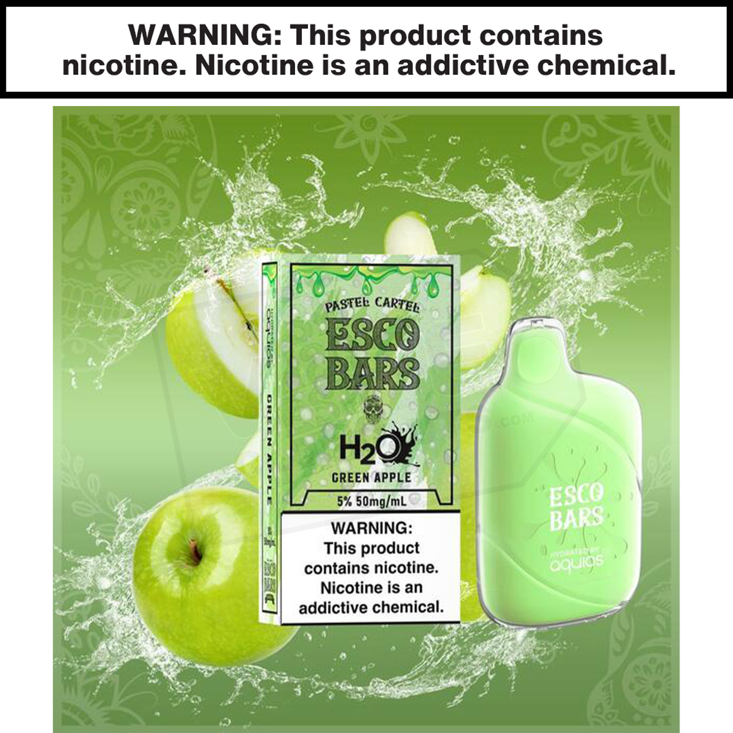 Esco Bars Aquios | Green Apple | 6000 Puff Disposable Rechargeable Vape — image 3