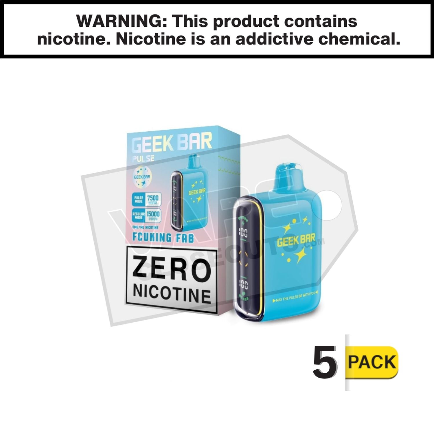 Fcuking FAB Geek Bar Pulse ZERO Nicotine Disposable Vape