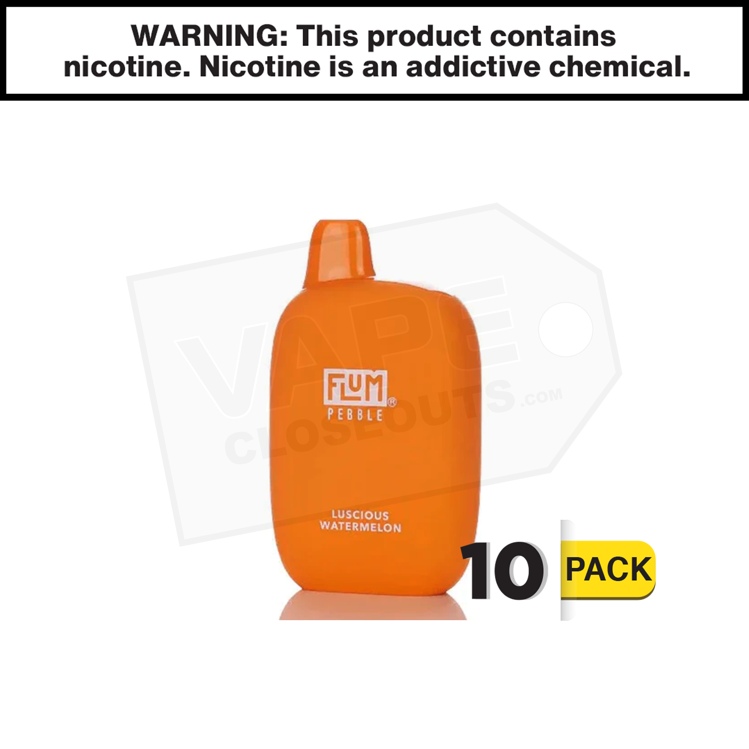 Flum Pebble | Luscious Watermelon | 6000 Puff Disposable Rechargeable Vape — image 2