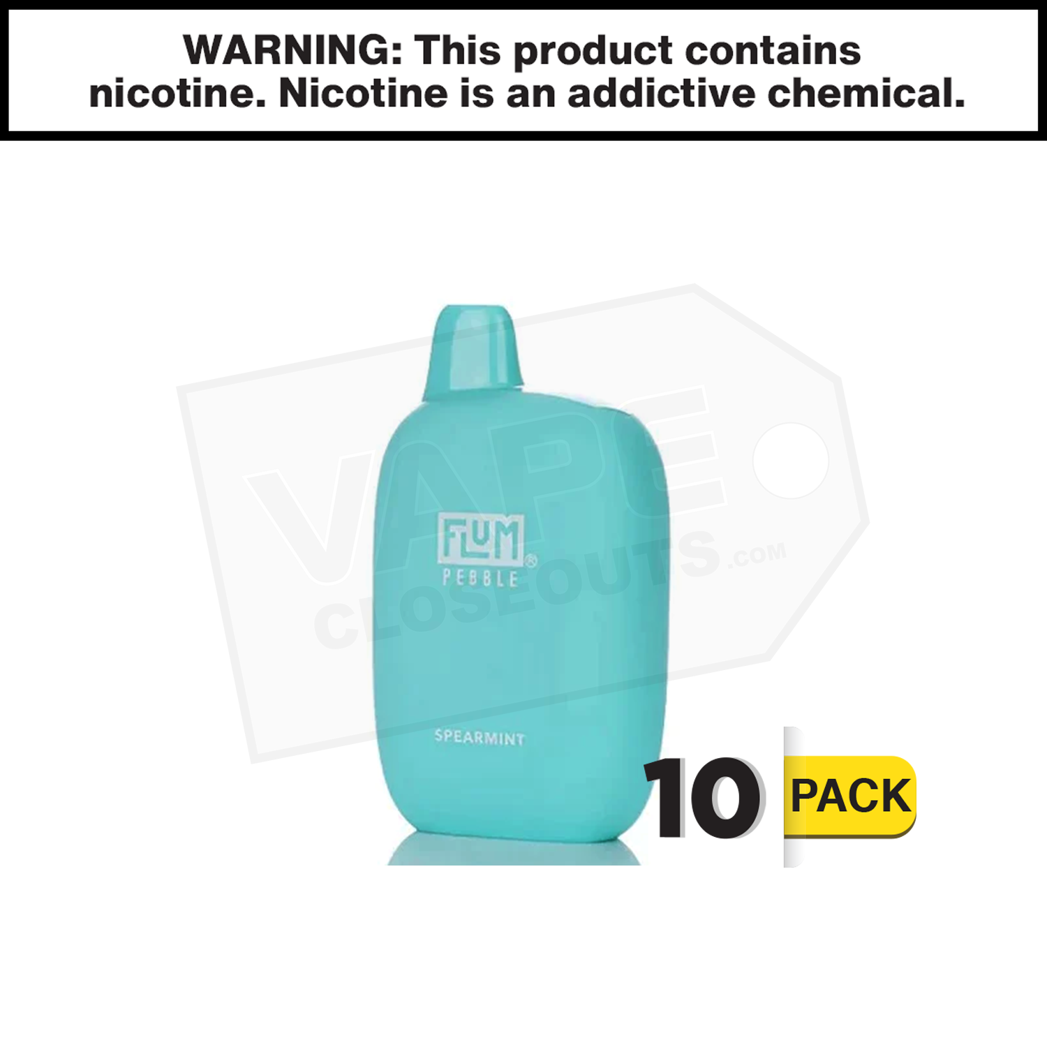 Flum Pebble | Spearmint | 6000 Puff Disposable Rechargeable Vape — image 2